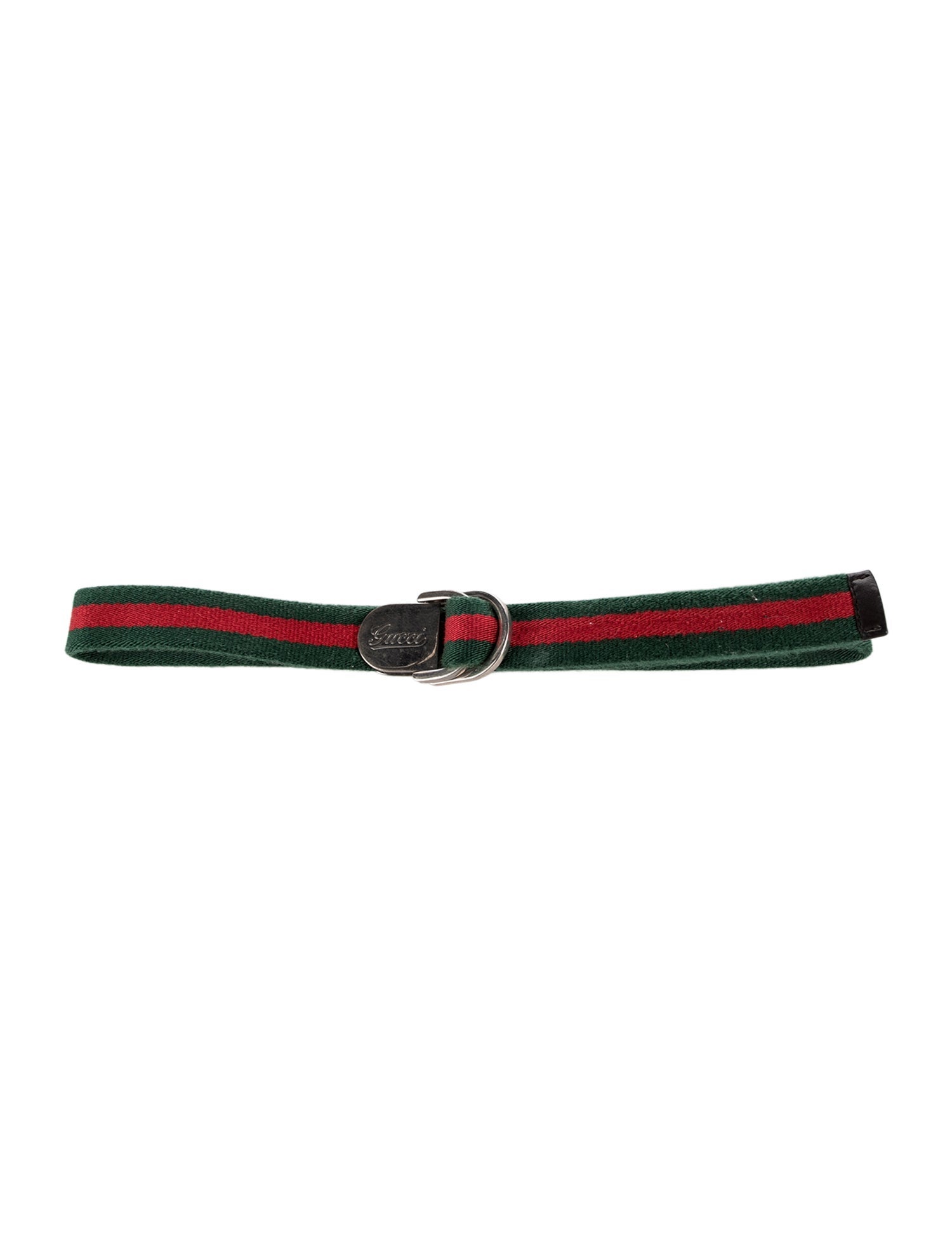 Gucci kid boys' green and red belt
