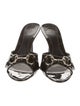 Gucci Horsebit Accent Patent Leather Slides