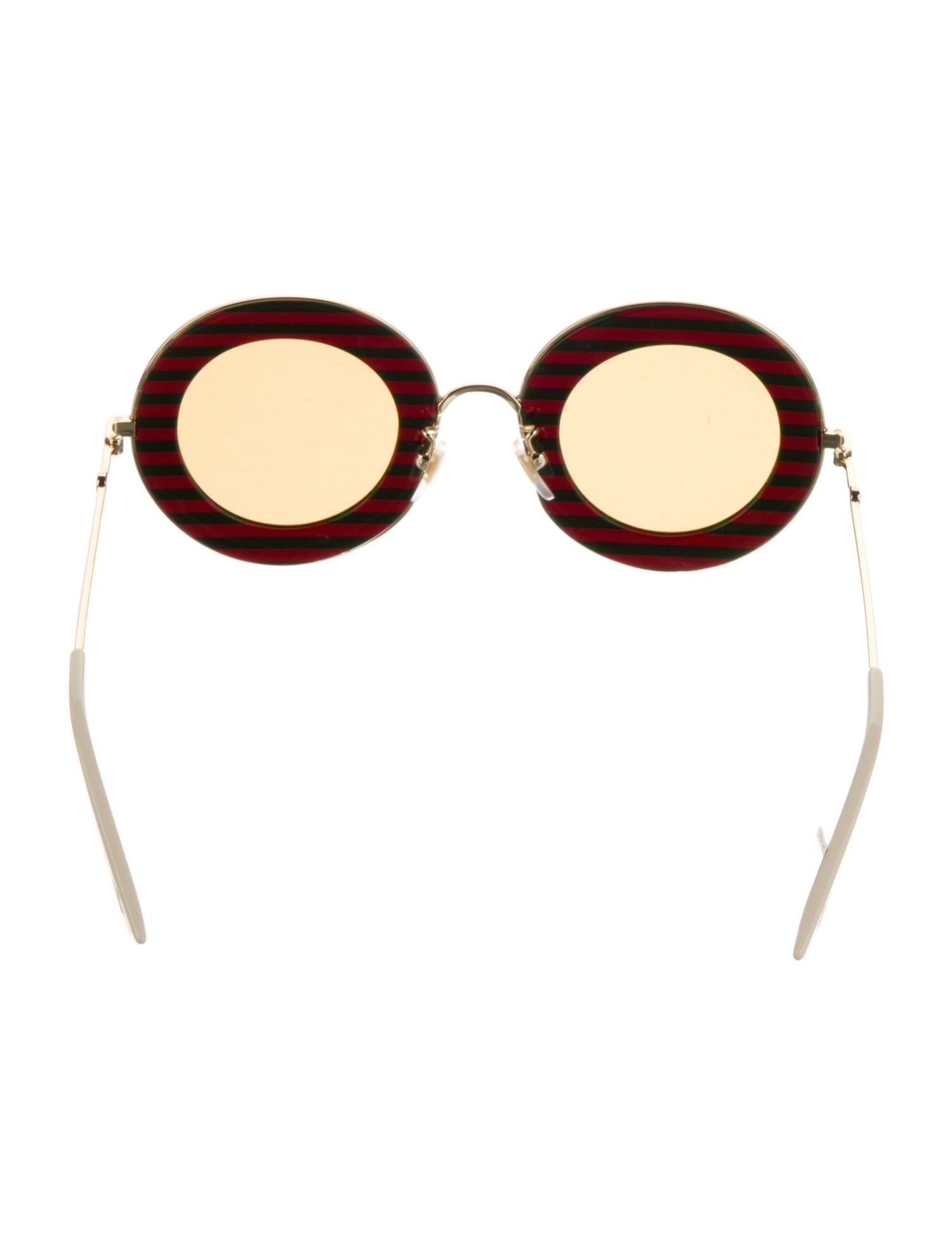 Gucci Web Accent Round Sunglasses