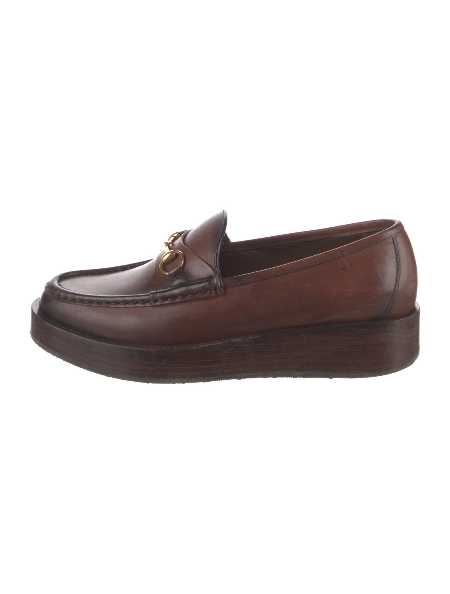 Gucci Horsebit Accent Leather Loafers