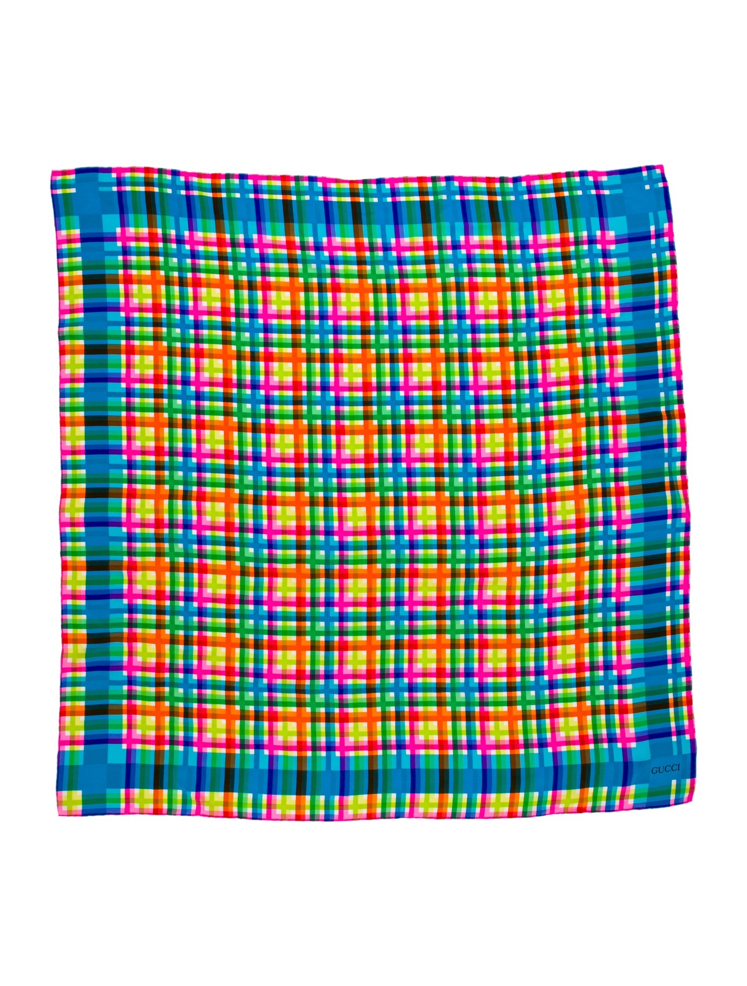 Gucci Kids' Silk Gingham Scarf