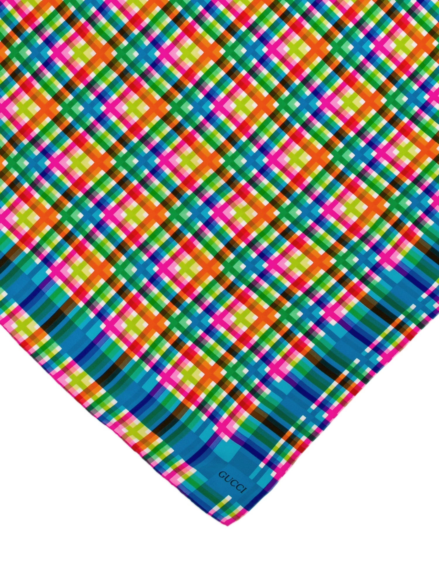 Gucci Kids' Silk Gingham Scarf
