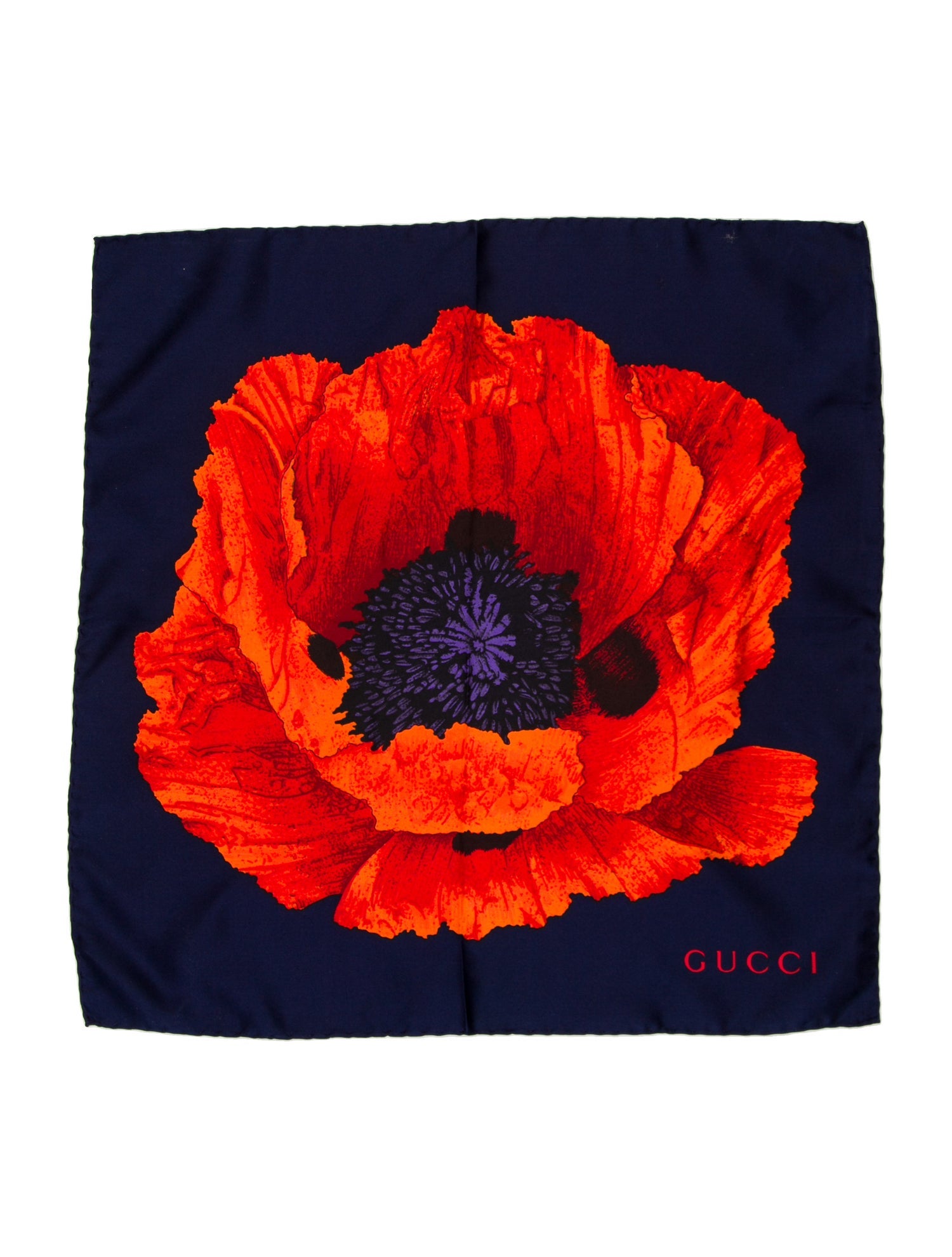 Gucci Poppy Pocket Square