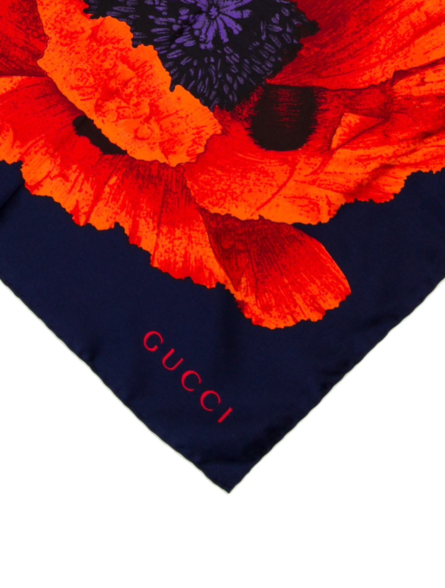 Gucci Poppy Pocket Square