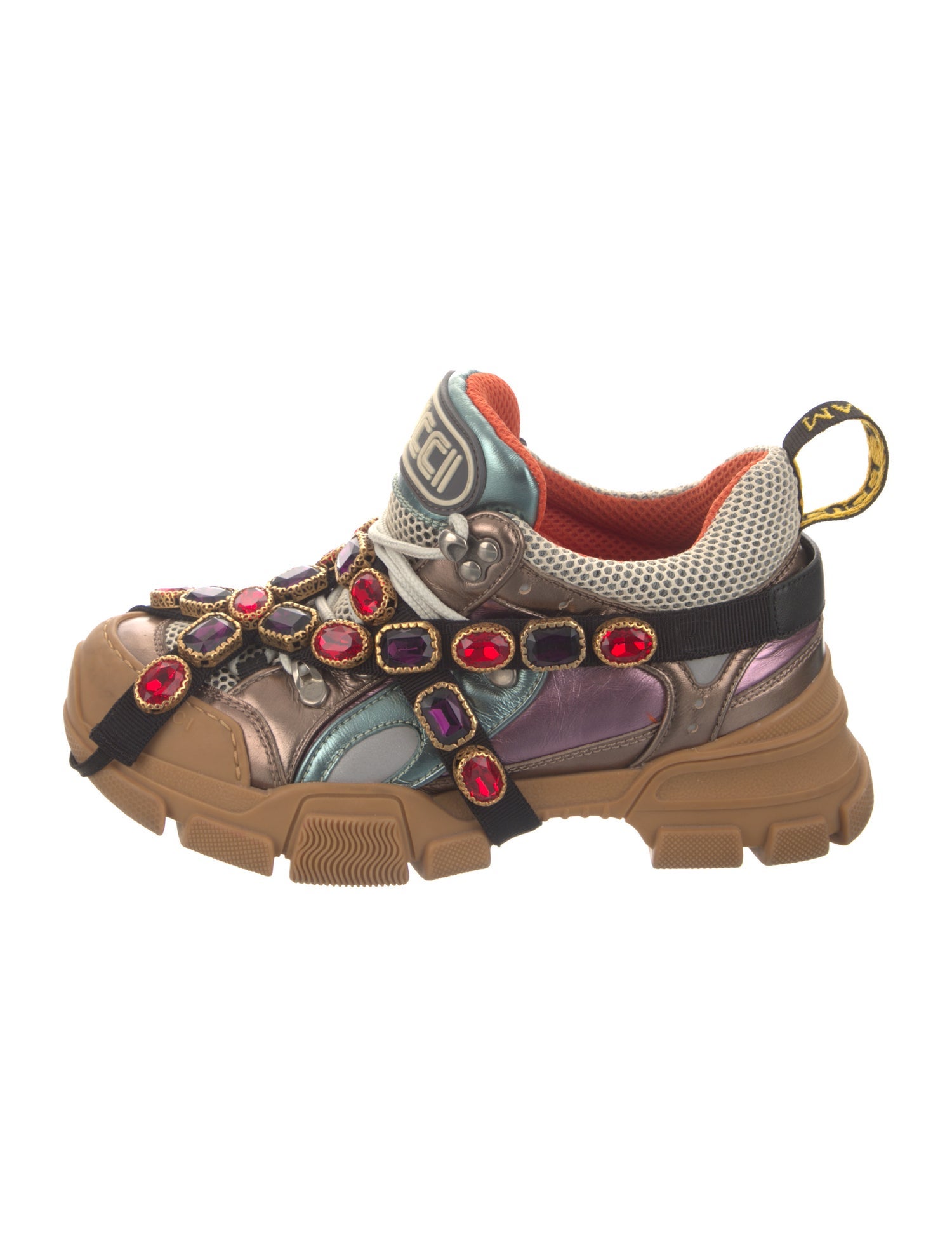 Gucci Leather Patterned Chunky Sneakers