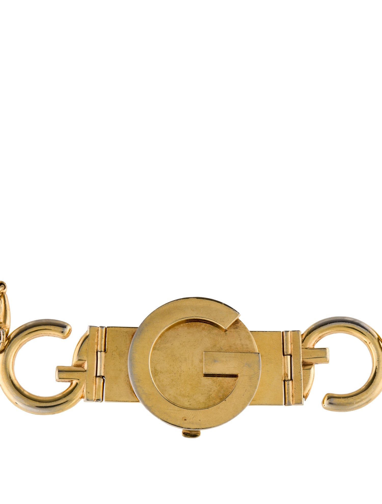Gucci Metal Chain-Link Accents Waist Belt