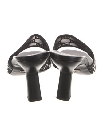 Gucci GG Crystal Mesh Slides