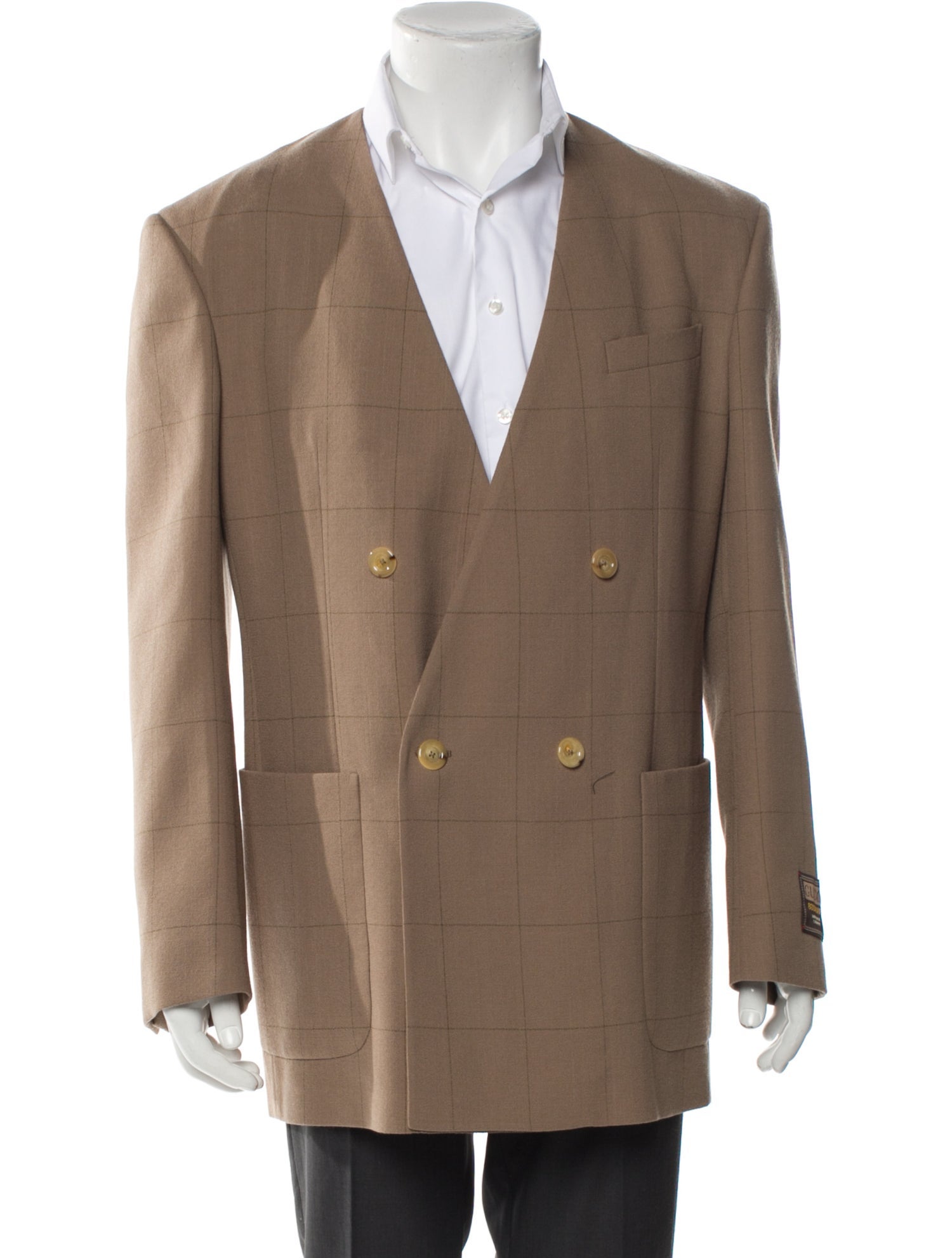 Gucci Wool Plaid Print Blazer w/ Tags