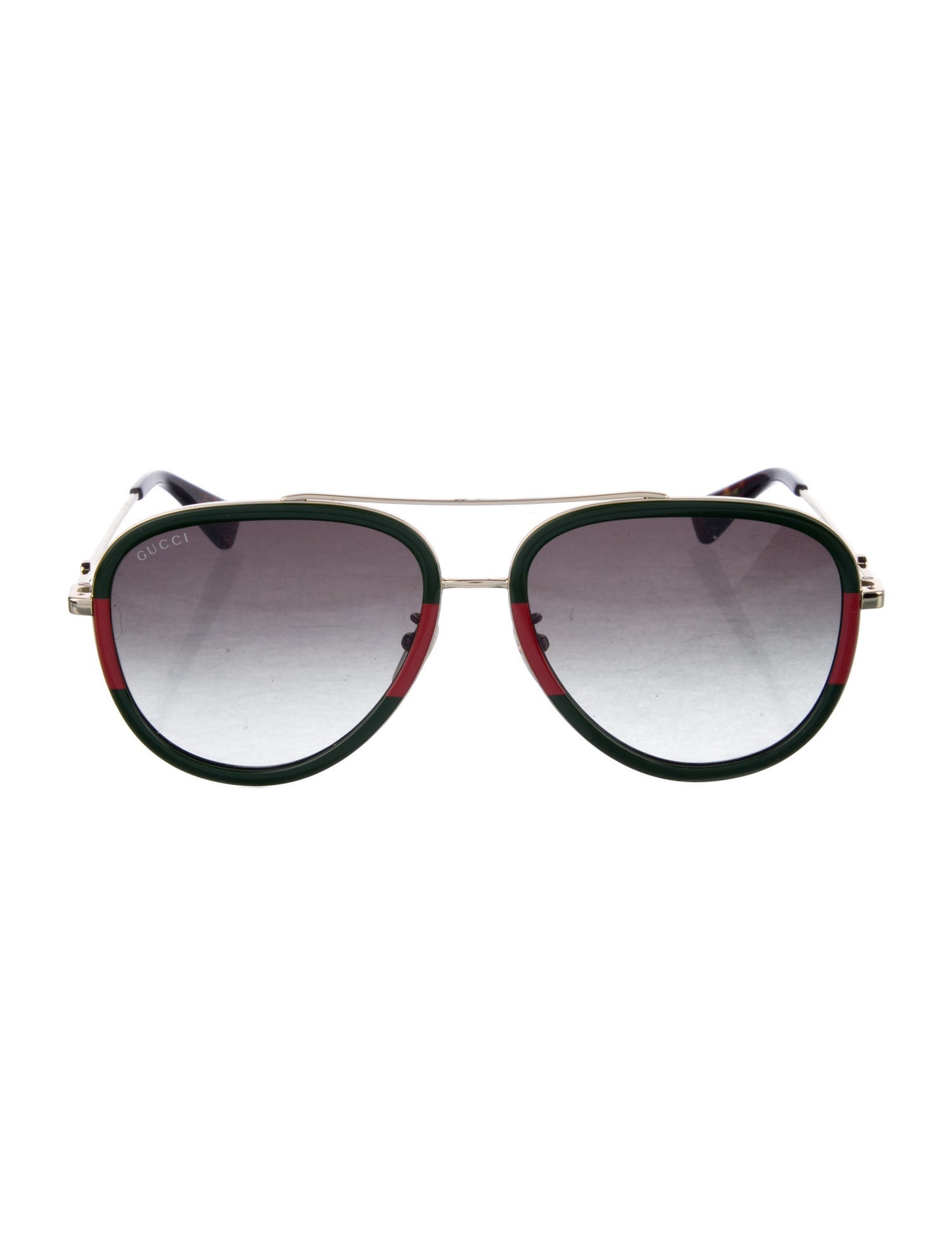Gucci Web Accent Aviator Sunglasses