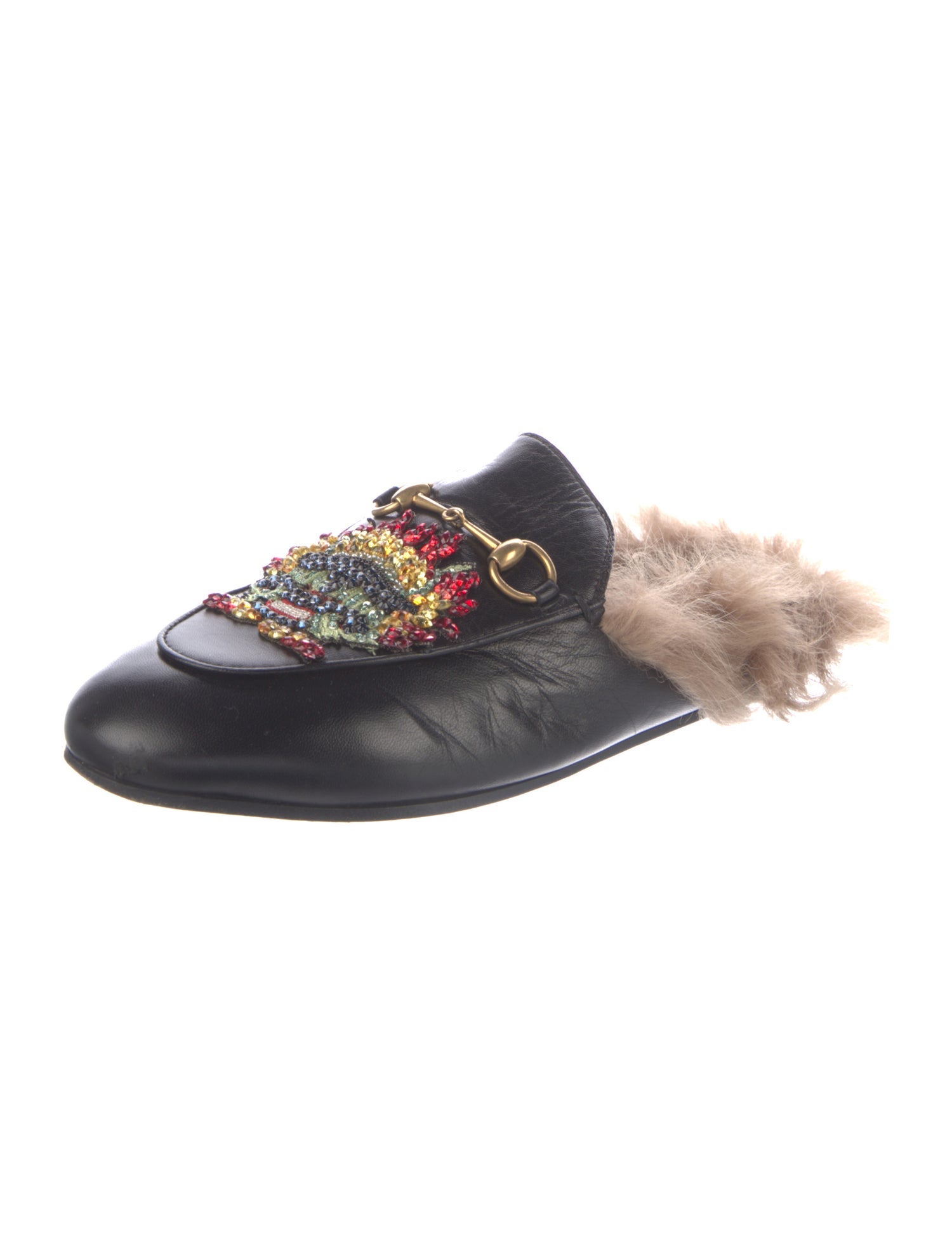 Gucci Horsebit Accent Leather Mules