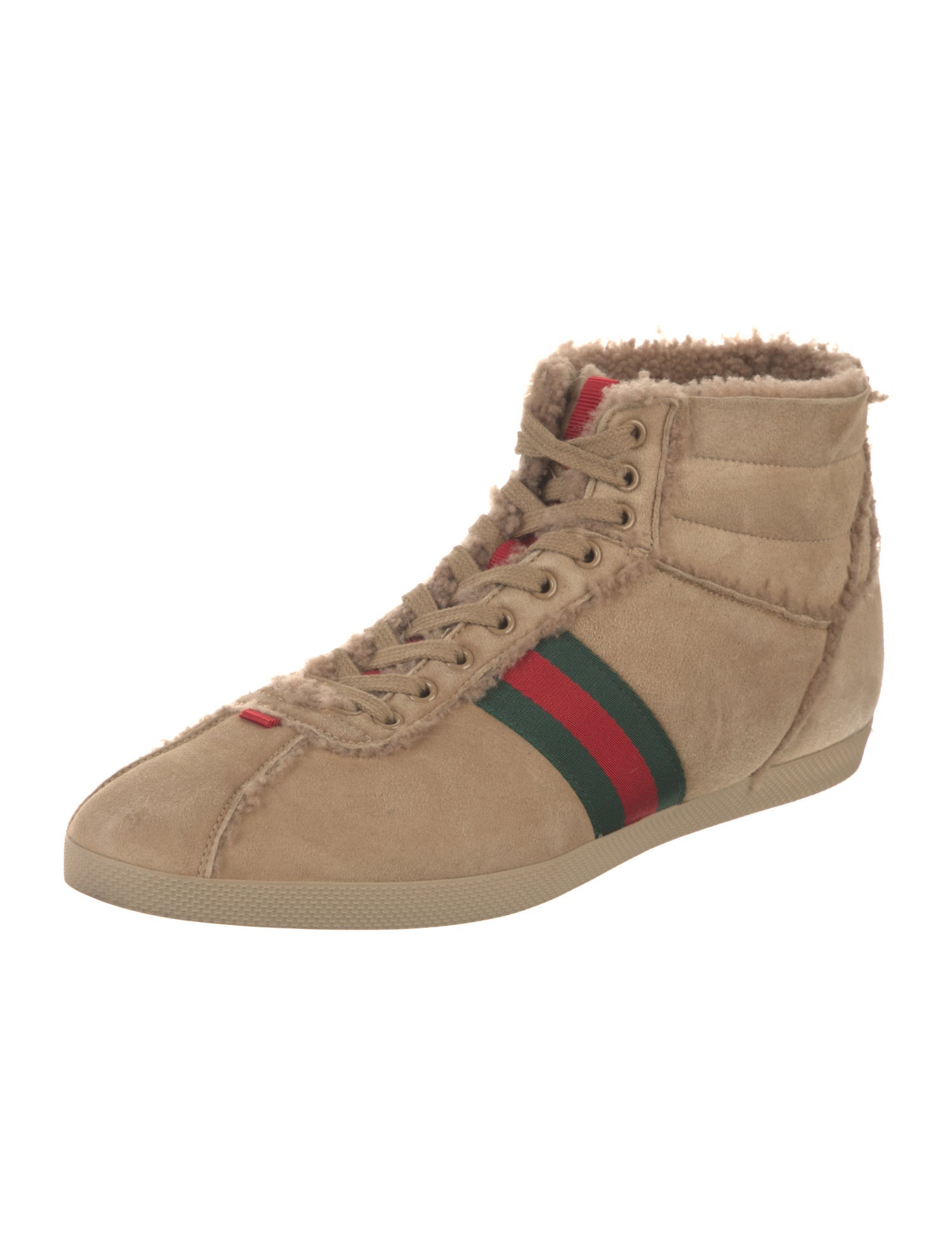 Gucci Web Accent Suede Sneakers
