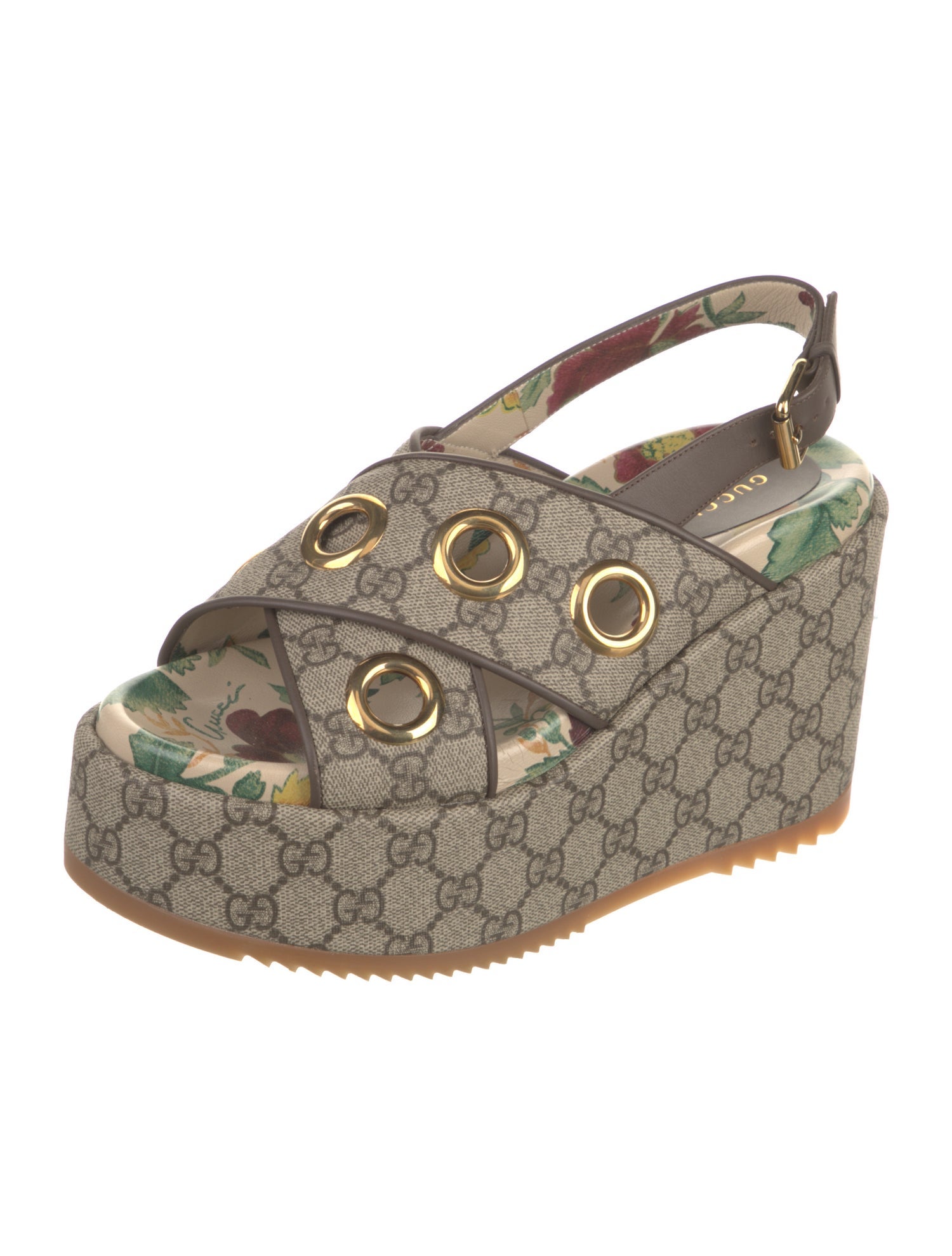 Gucci Printed Slingback Sandals