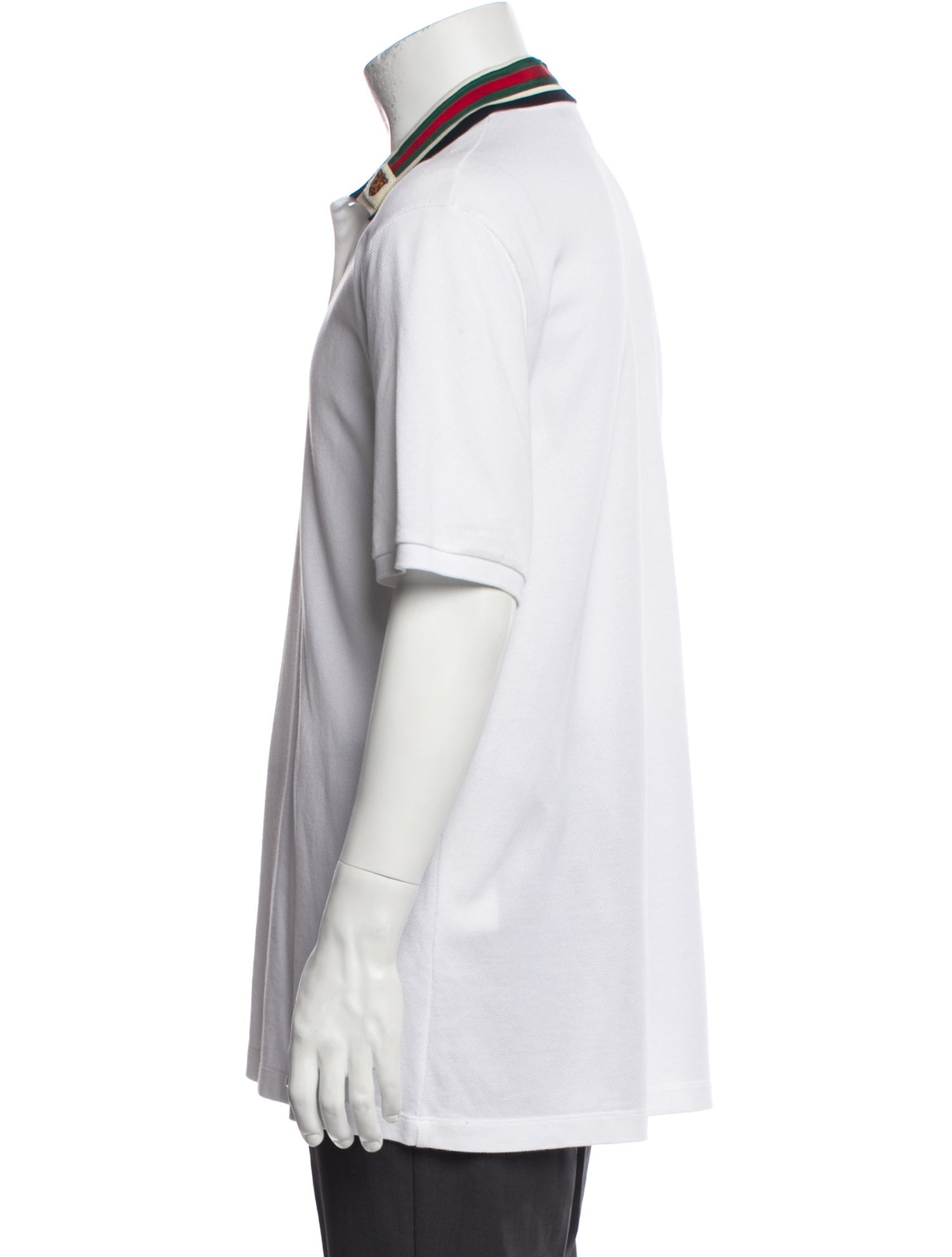 Gucci Web Accent Graphic Print Polo Shirt