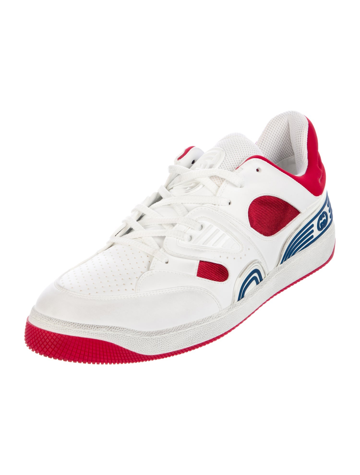 Gucci Interlocking G Logo Leather Athletic Sneakers