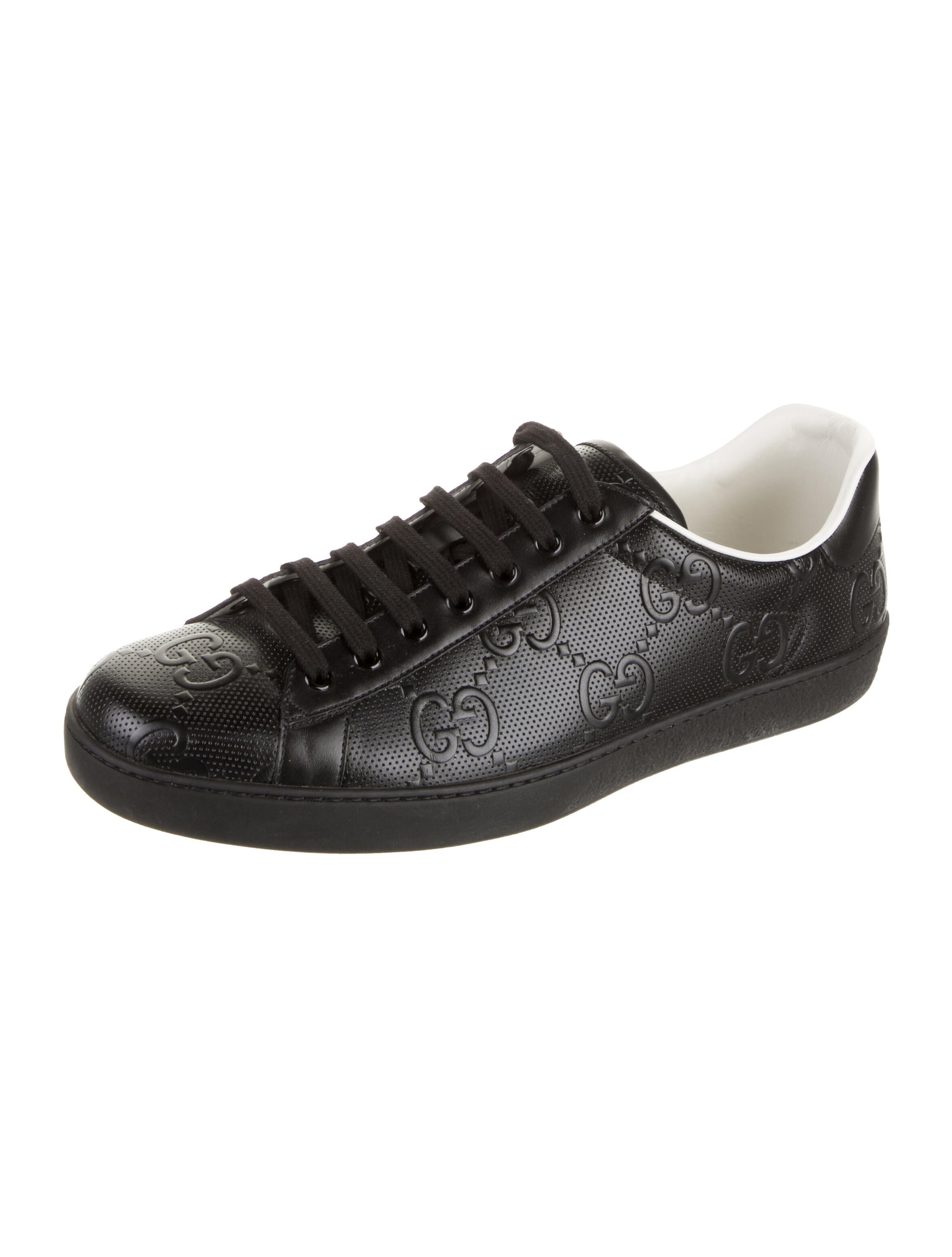 Gucci Leather Printed Sneakers