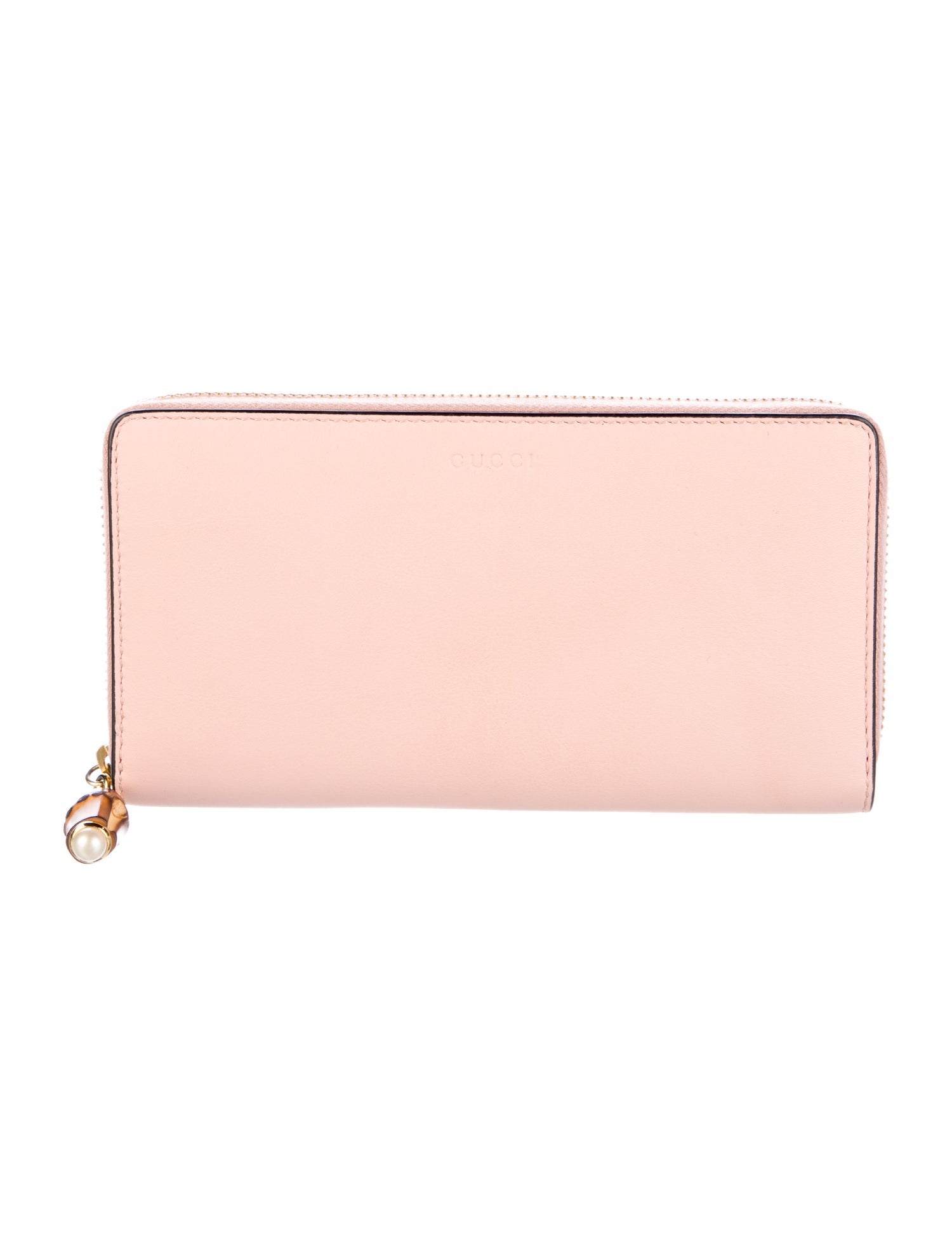 Gucci Bamboo Accent Leather Continental Wallet