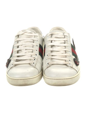Gucci Web Accent Leather Sneakers