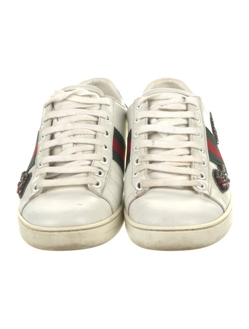 Gucci Web Accent Leather Sneakers