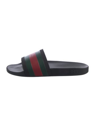 Gucci Web Accent Rubber Slides