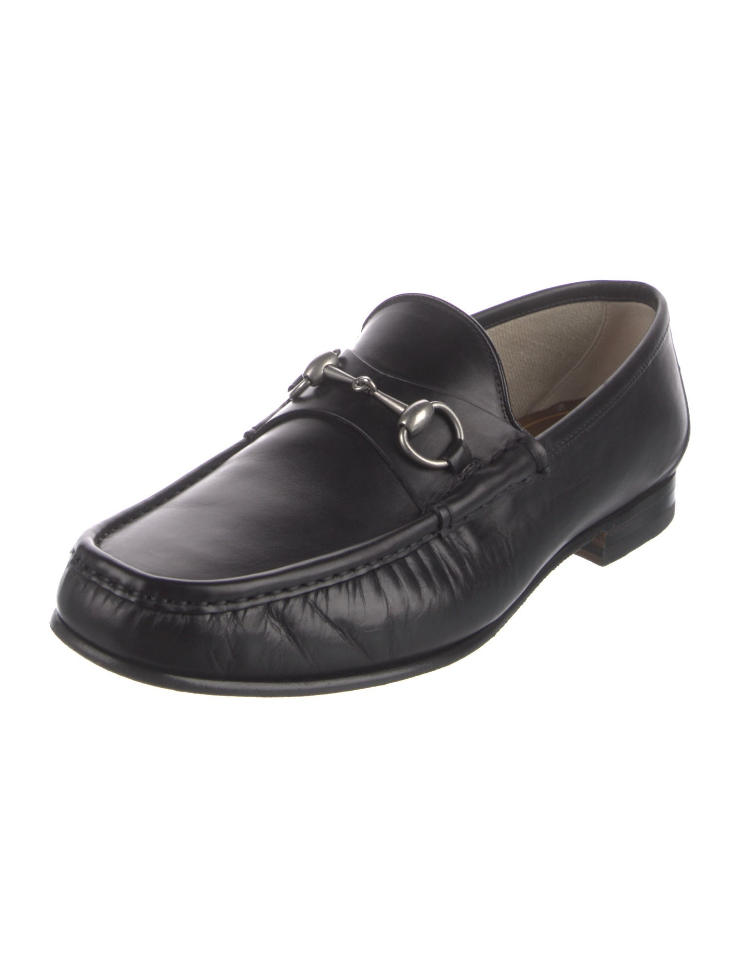 Gucci Horsebit Accent Leather Dress Loafers