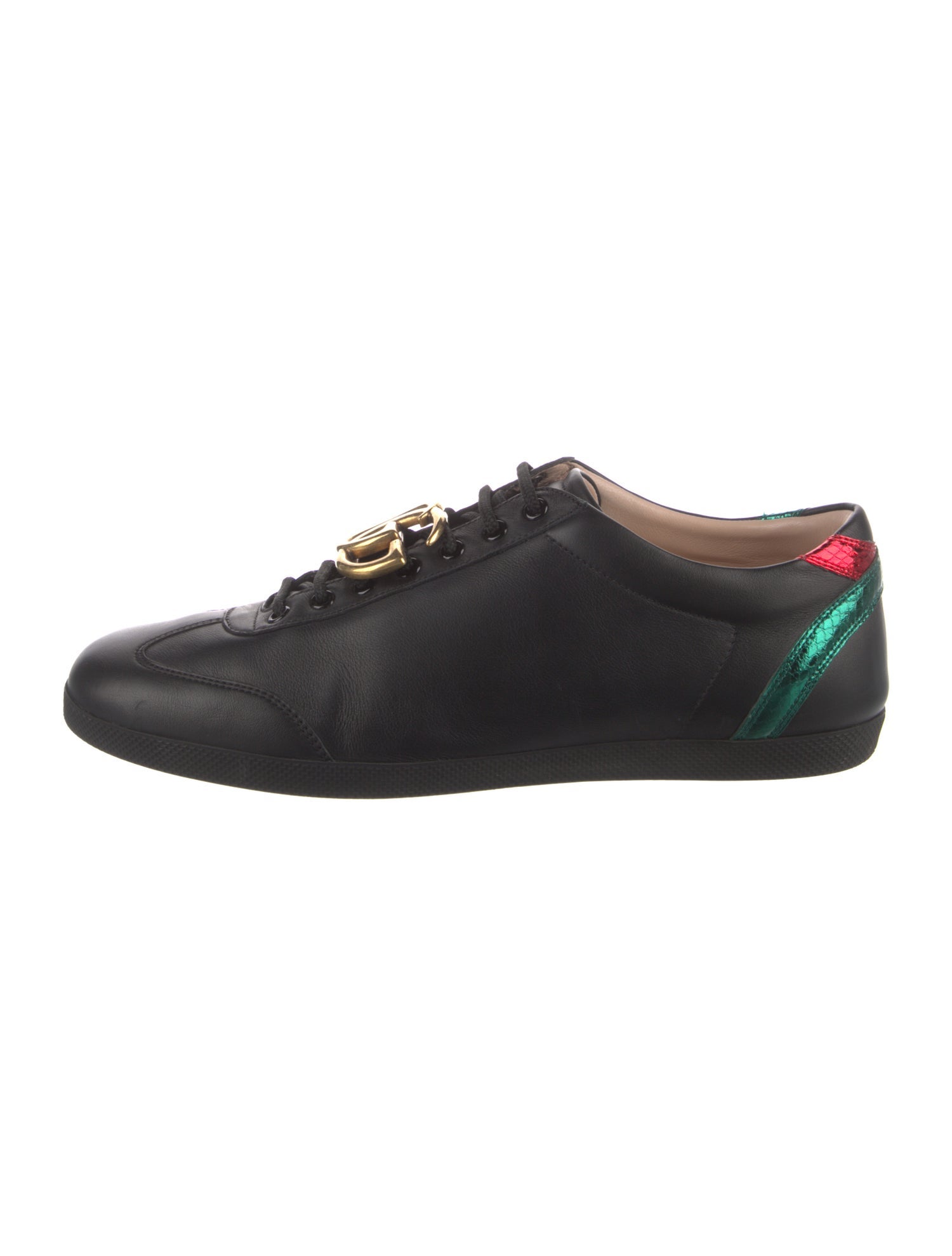 Gucci Running GG Logo Leather Sneakers