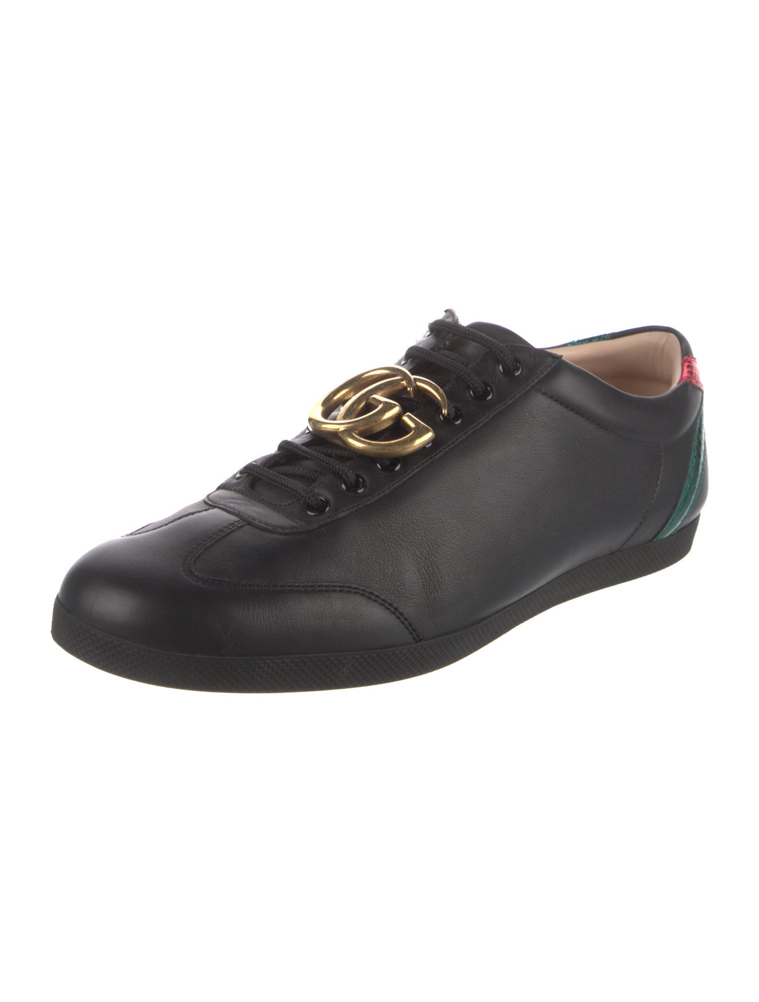 Gucci Running GG Logo Leather Sneakers