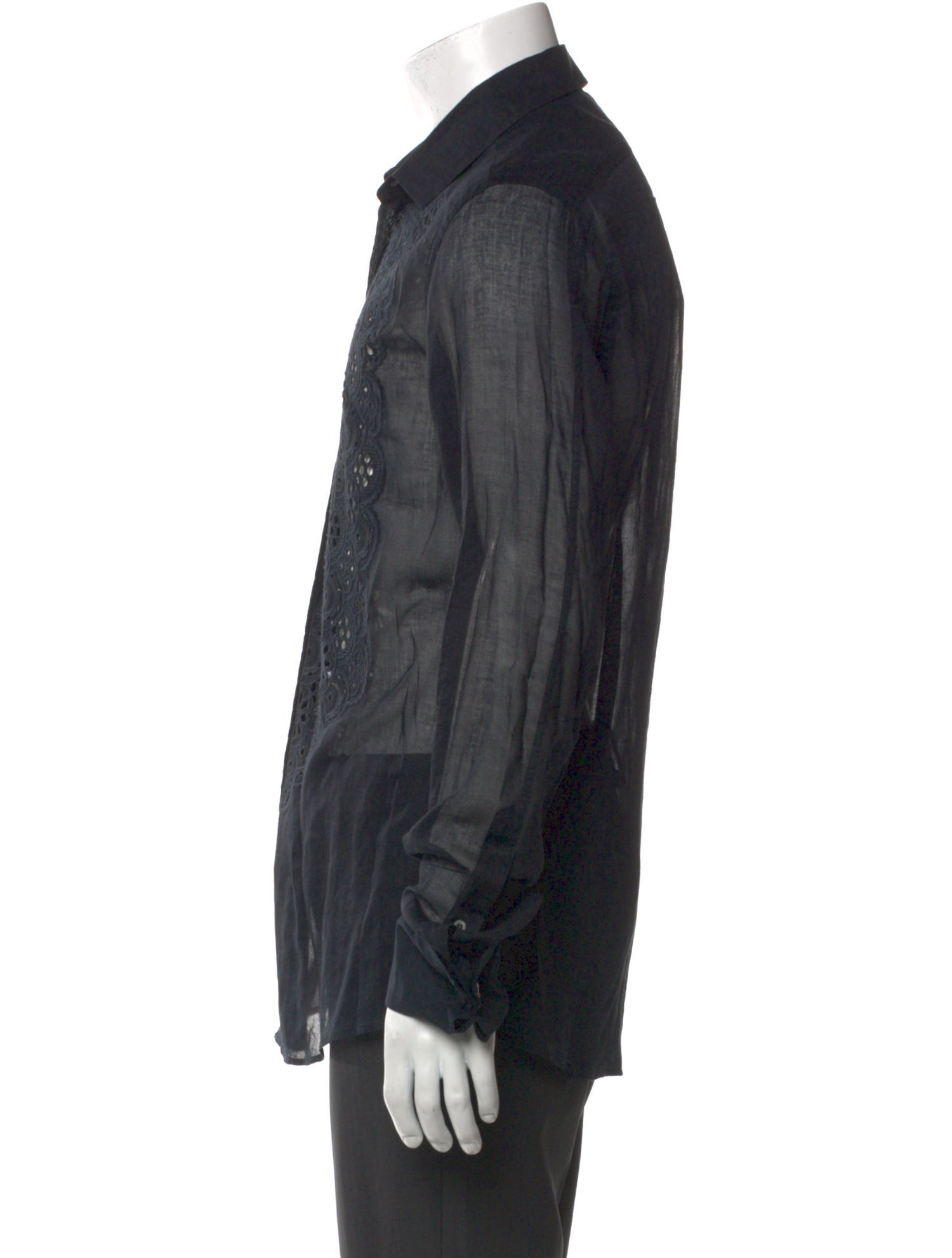 Gucci Vintage Lace Pattern Shirt