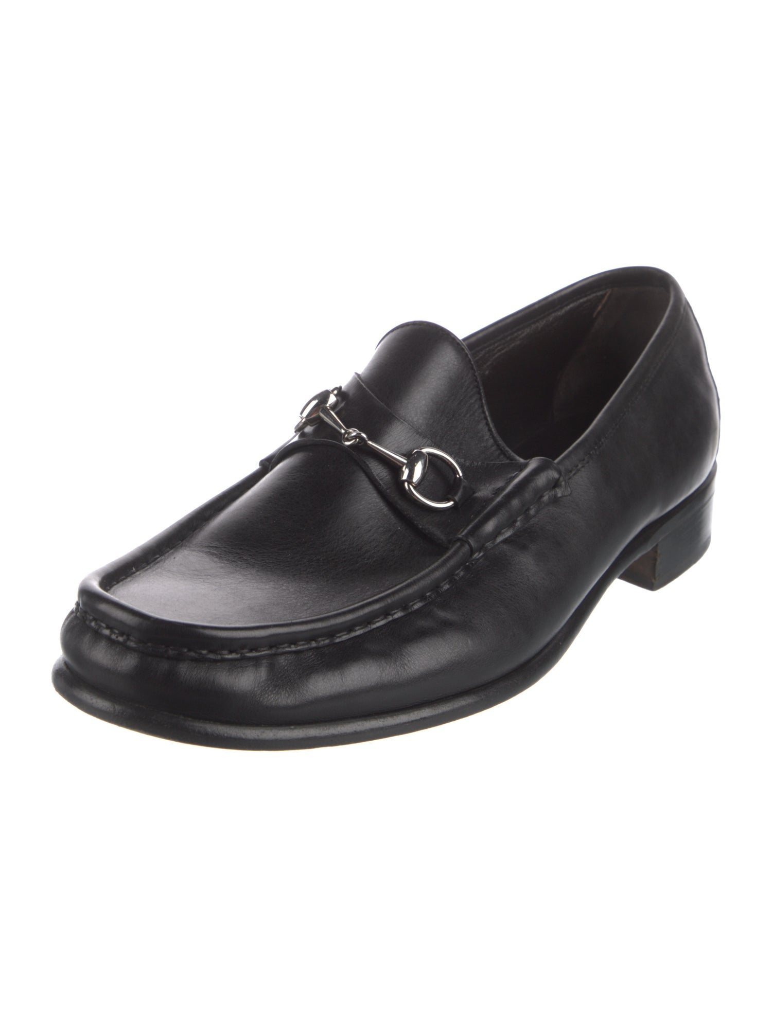 Gucci Horsebit Accent Leather Dress Loafers