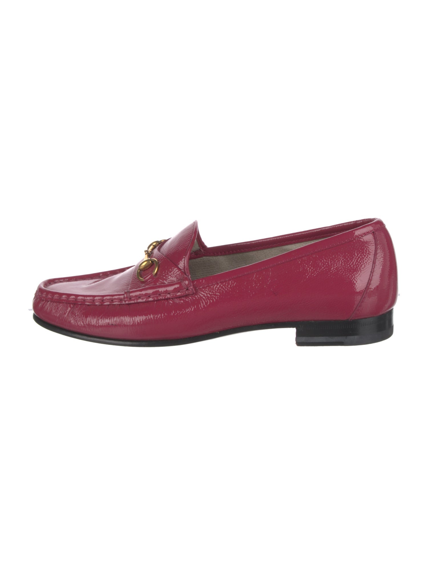 Gucci Horsebit Accent Patent Leather Loafers
