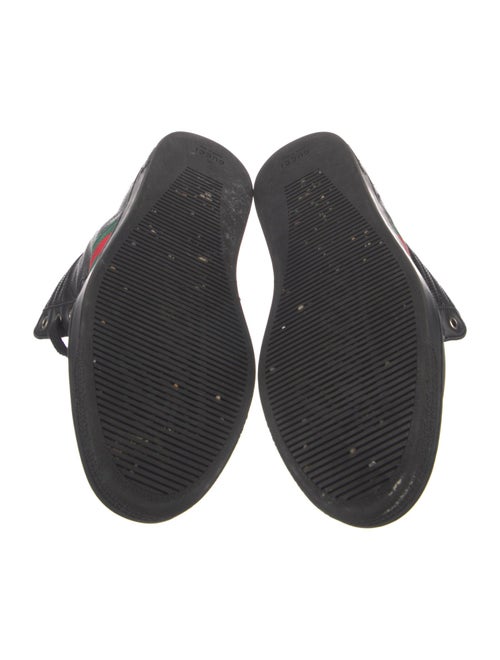 Gucci Web Accent Leather Sneakers