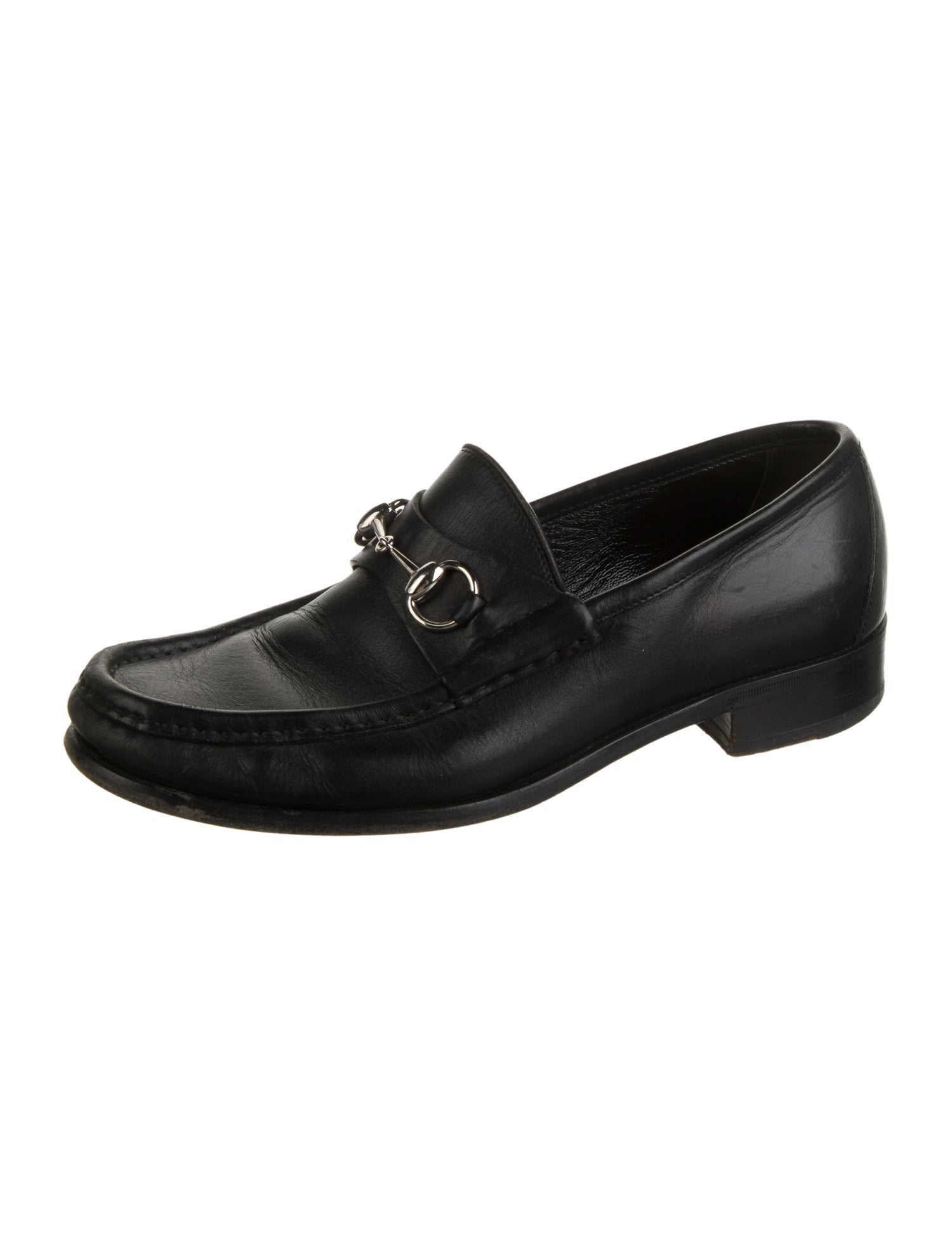 Gucci Horsebit Accent Leather Loafers