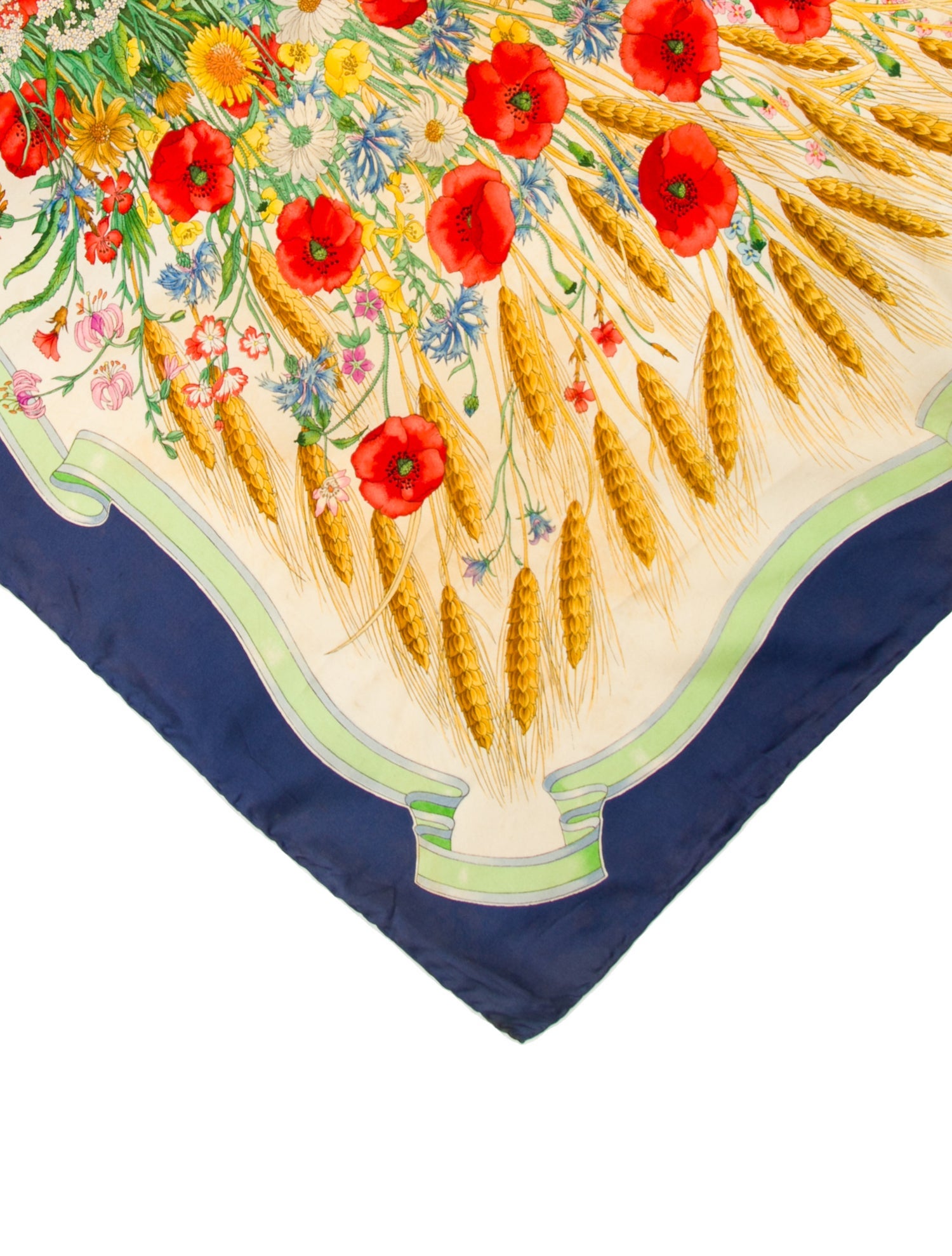Gucci Poppy Bouquet Silk Scarf