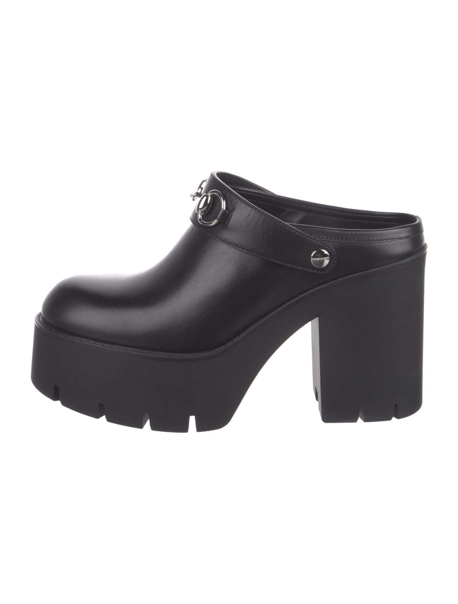 Gucci Horsebit Accent Leather Mules