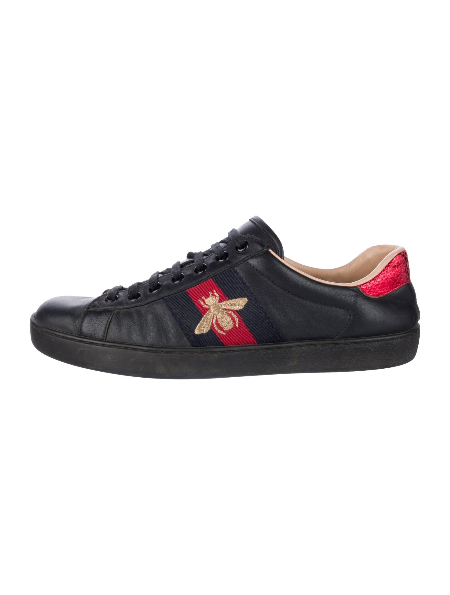 Gucci Sylvie Web Accent Leather Sneakers