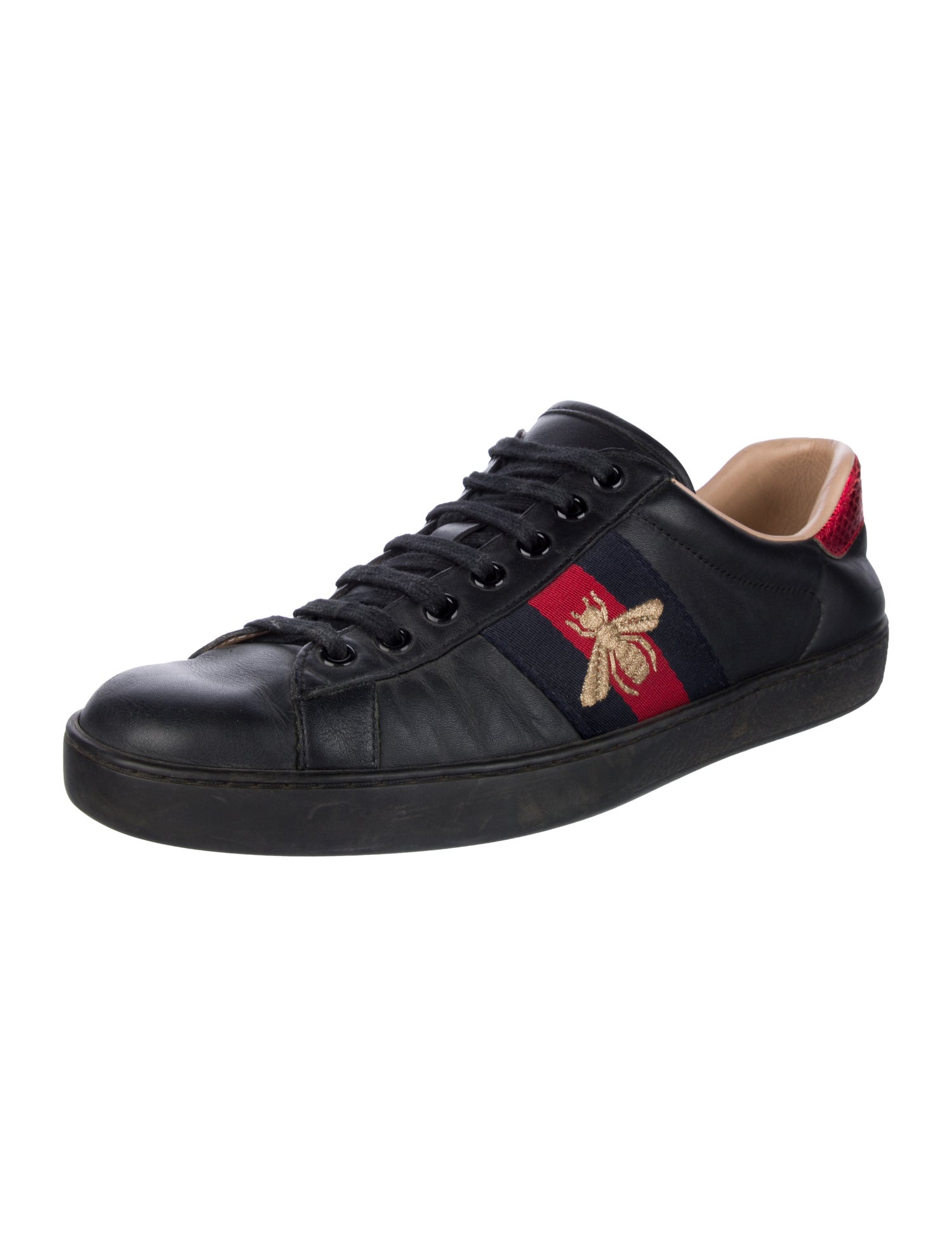 Gucci Sylvie Web Accent Leather Sneakers