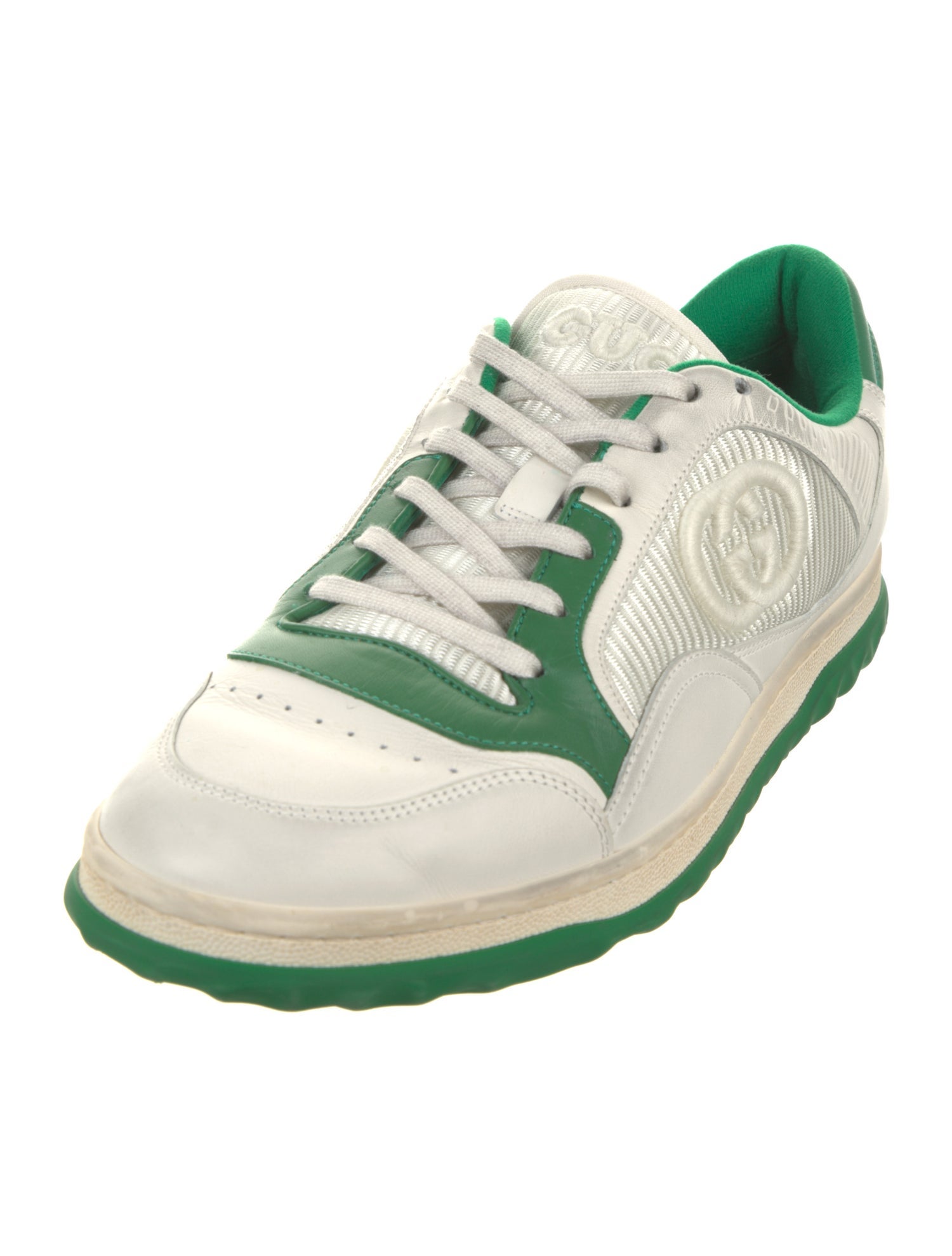 Gucci Interlocking G Logo Leather Athletic Sneakers
