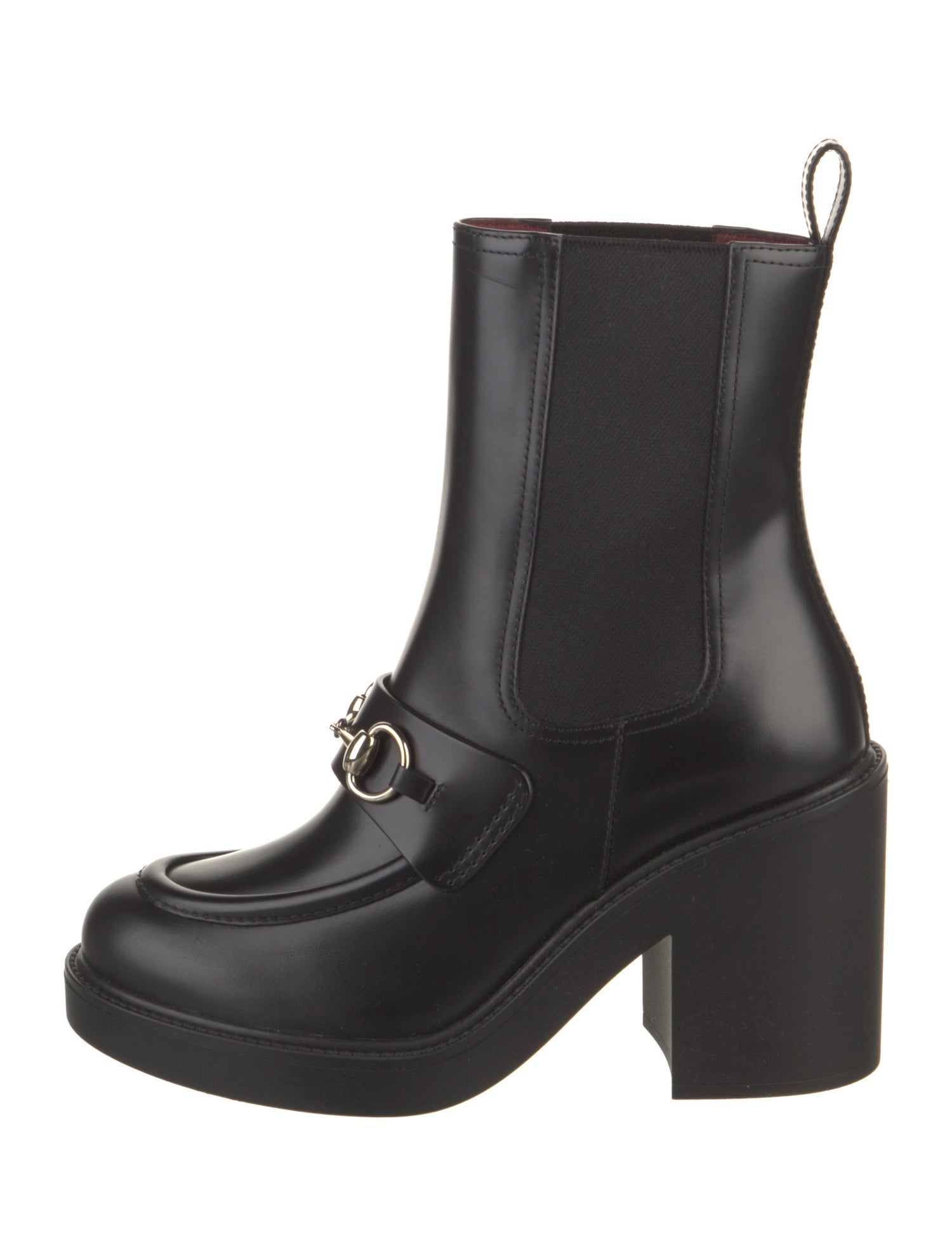 Gucci Horsebit Accent Leather Combat Boots