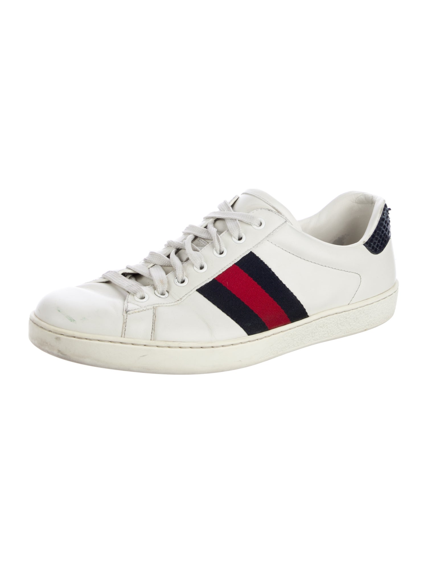 Gucci Leather Colorblock Pattern Sneakers