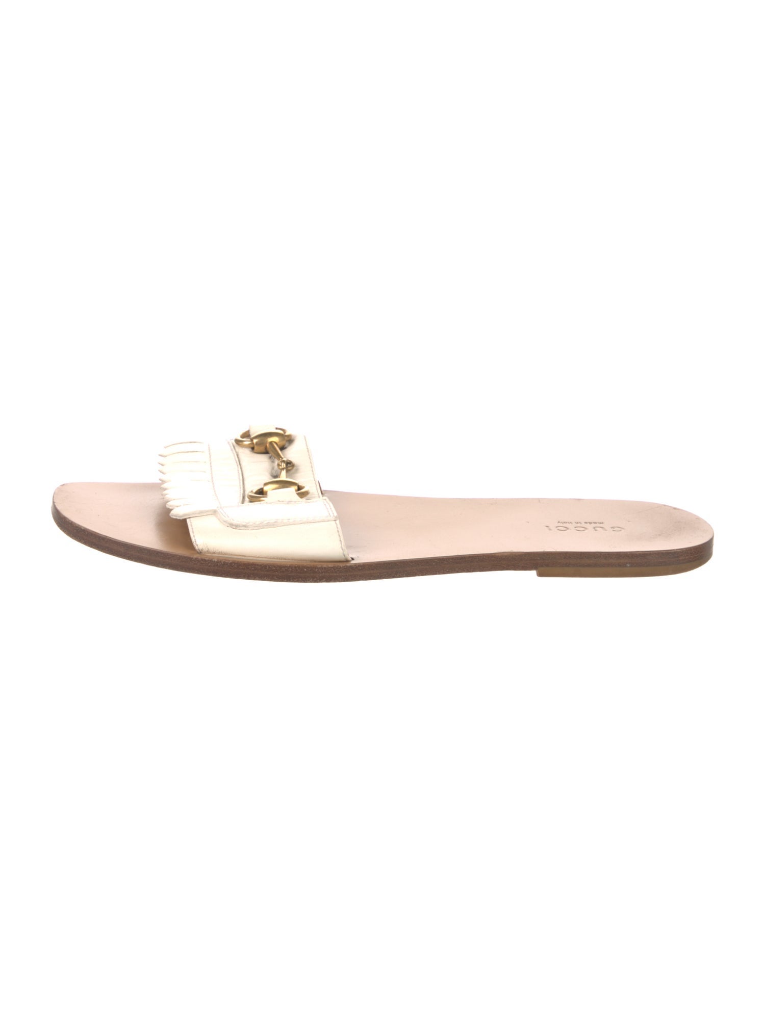 Gucci Horsebit Accent Leather Slides