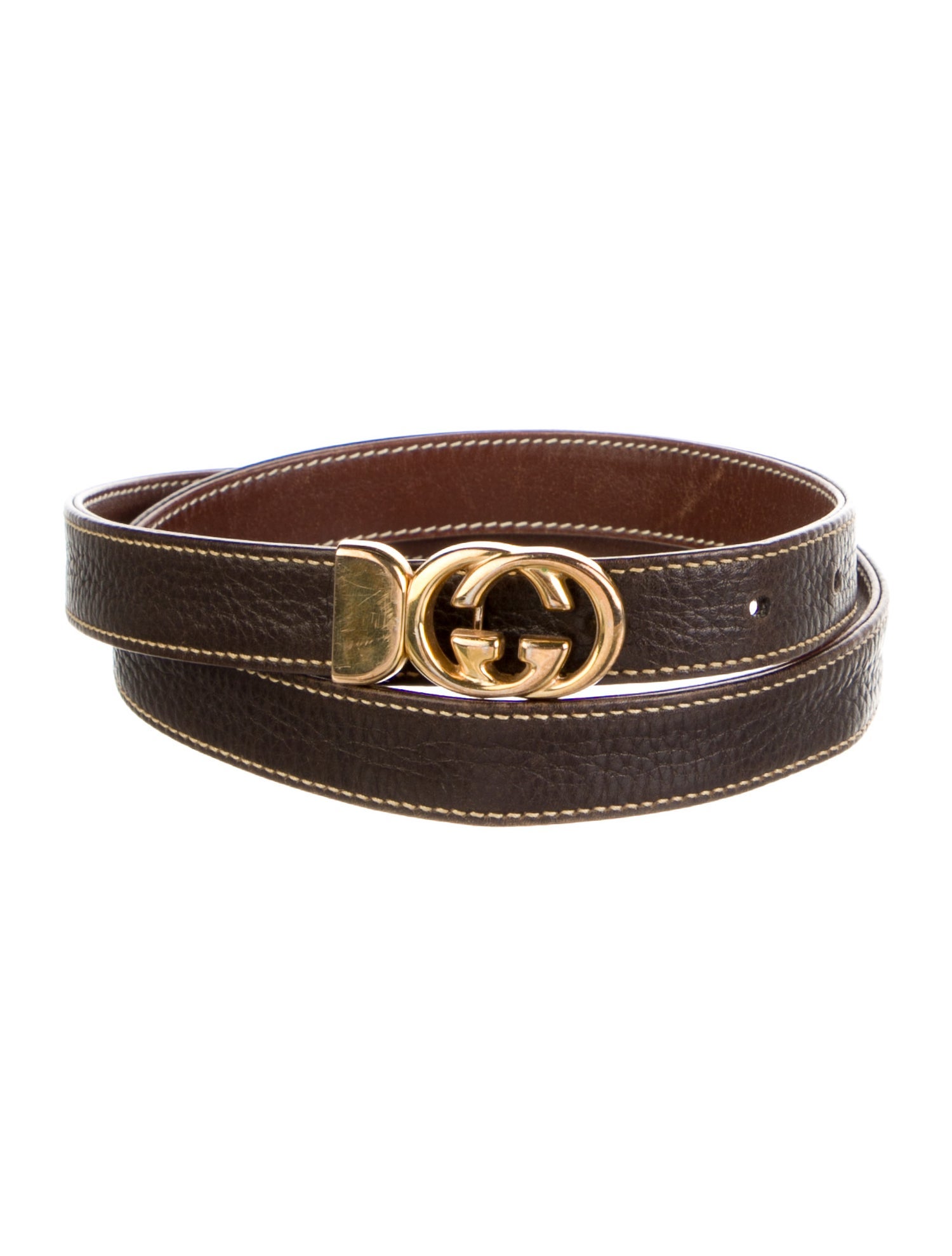 Gucci Interlocking G Logo Skinny Belt