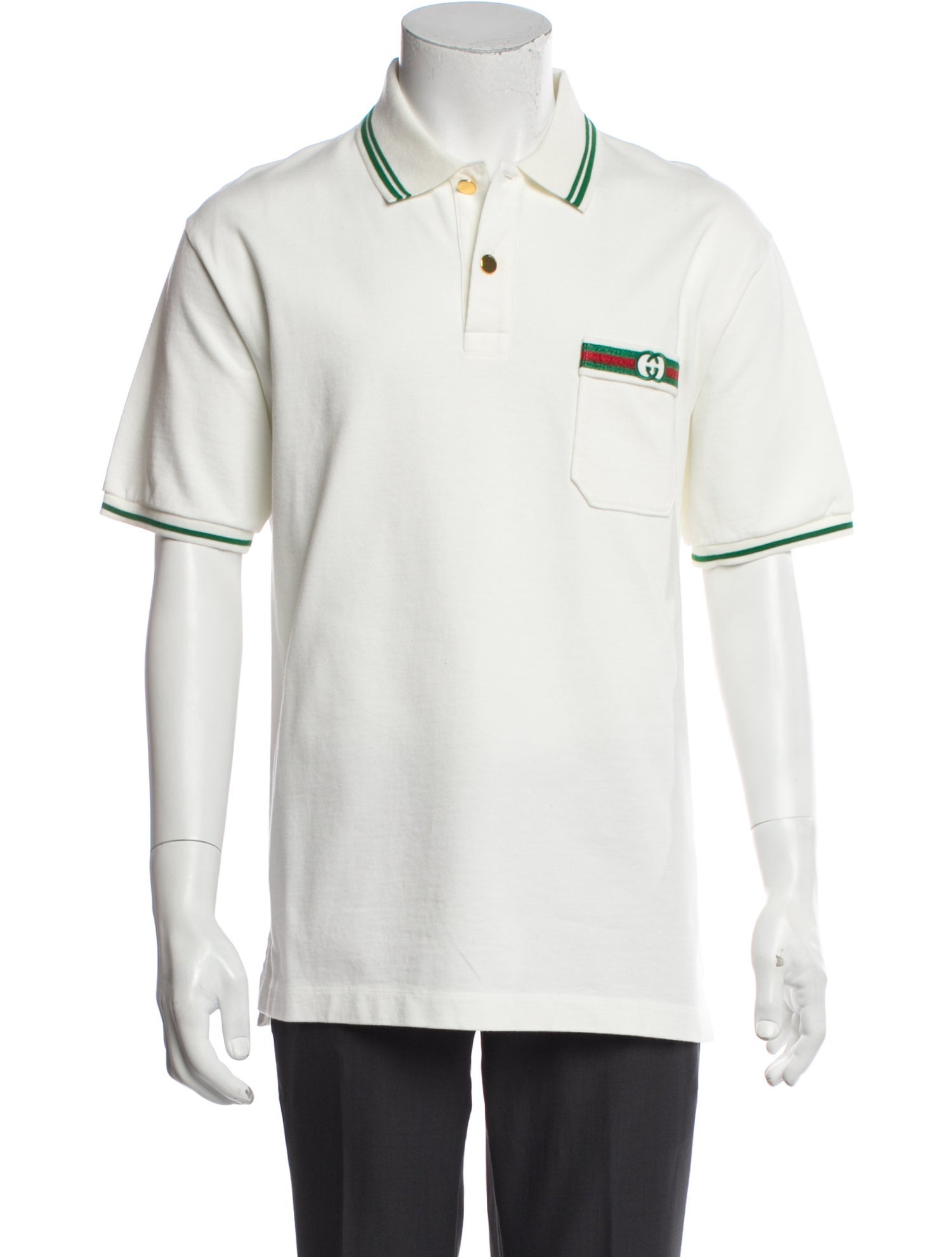 Gucci Web Accent Collar Polo Shirt