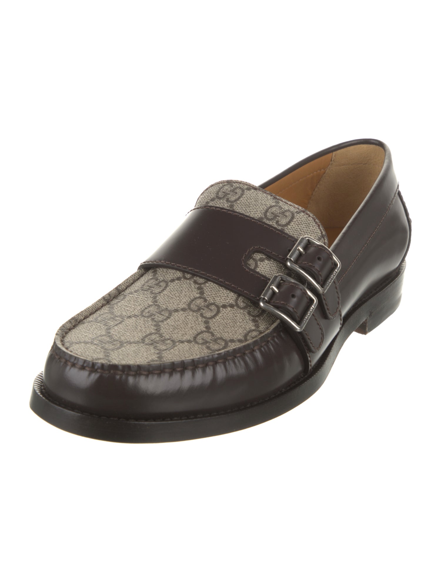 Gucci GG Supreme Monk Straps