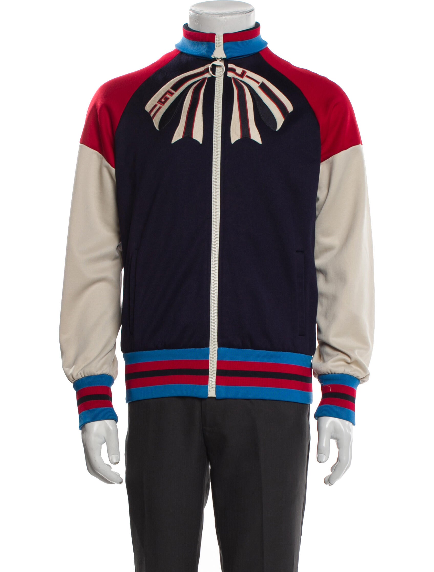 Gucci Web Accent Striped Windbreaker