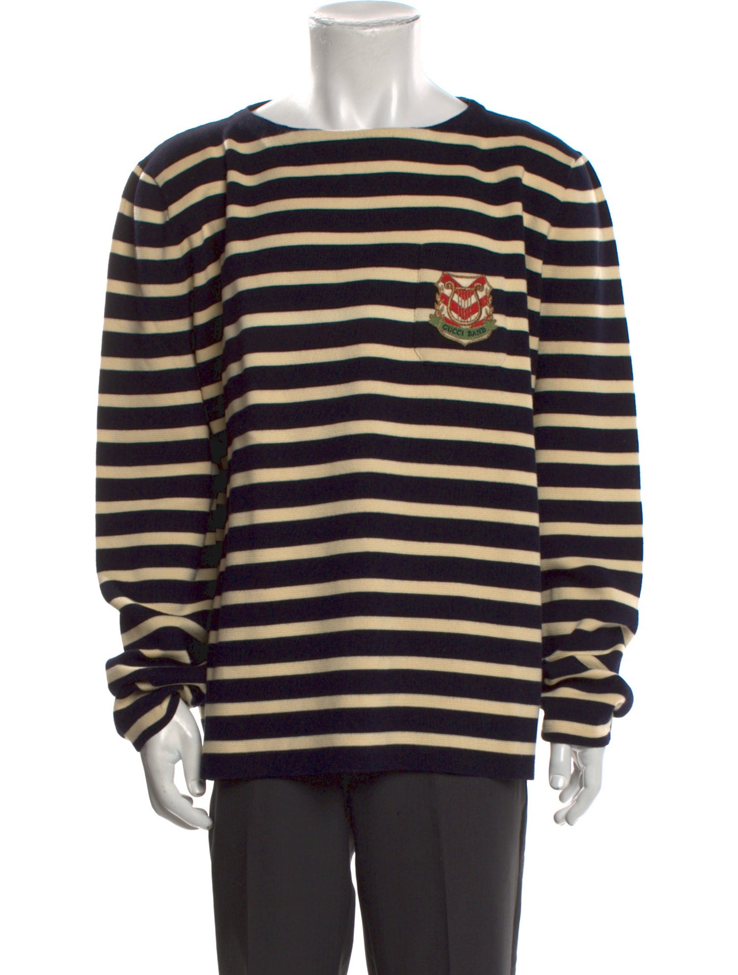 Gucci Striped Crew Neck Pullover