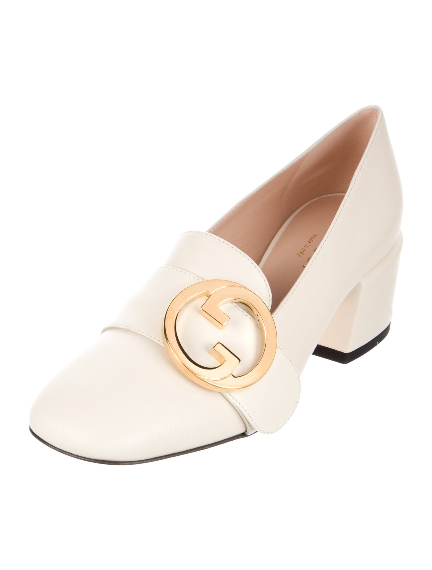 Gucci Interlocking G Logo Leather Pumps