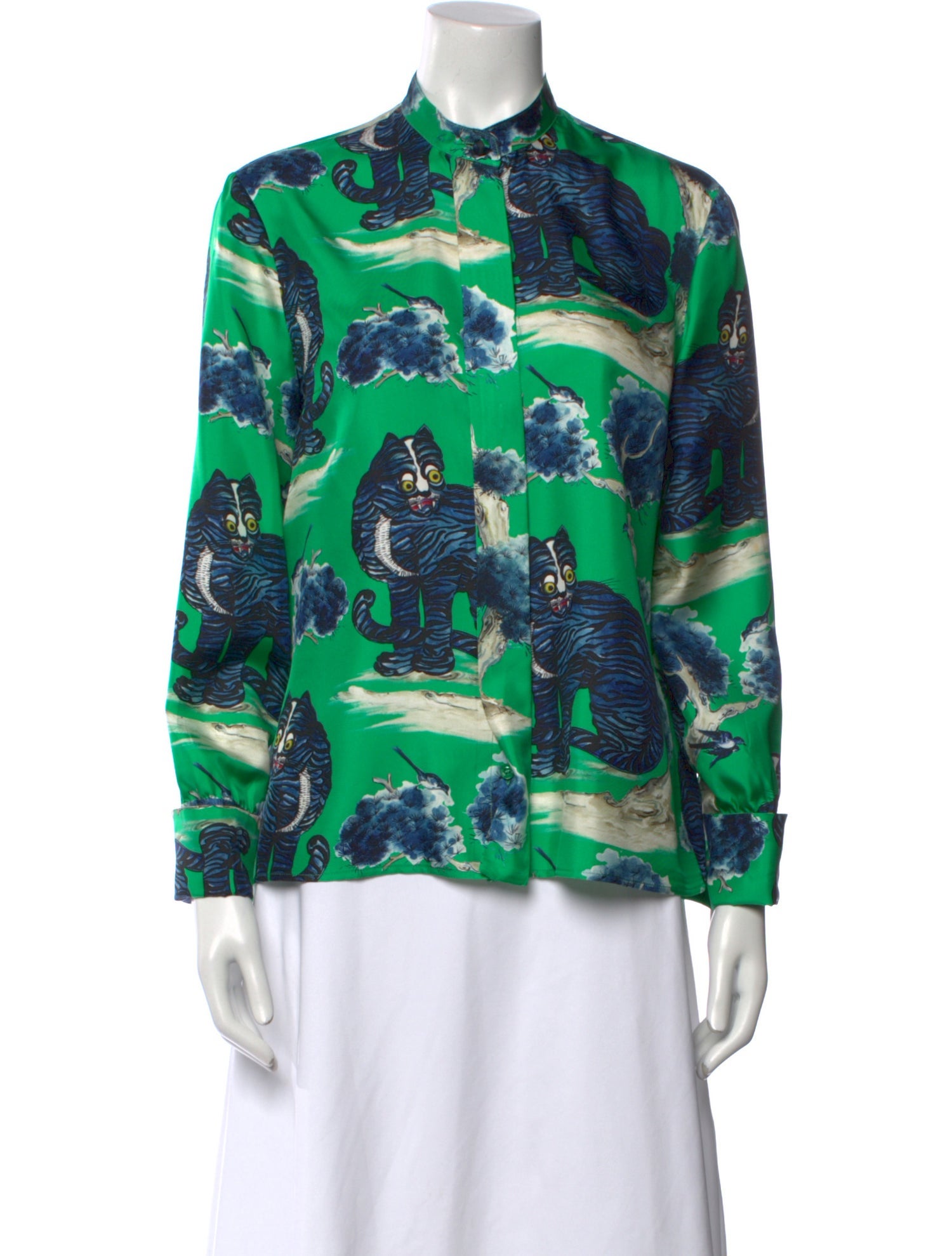 Gucci 2017 Silk Button-Up Top