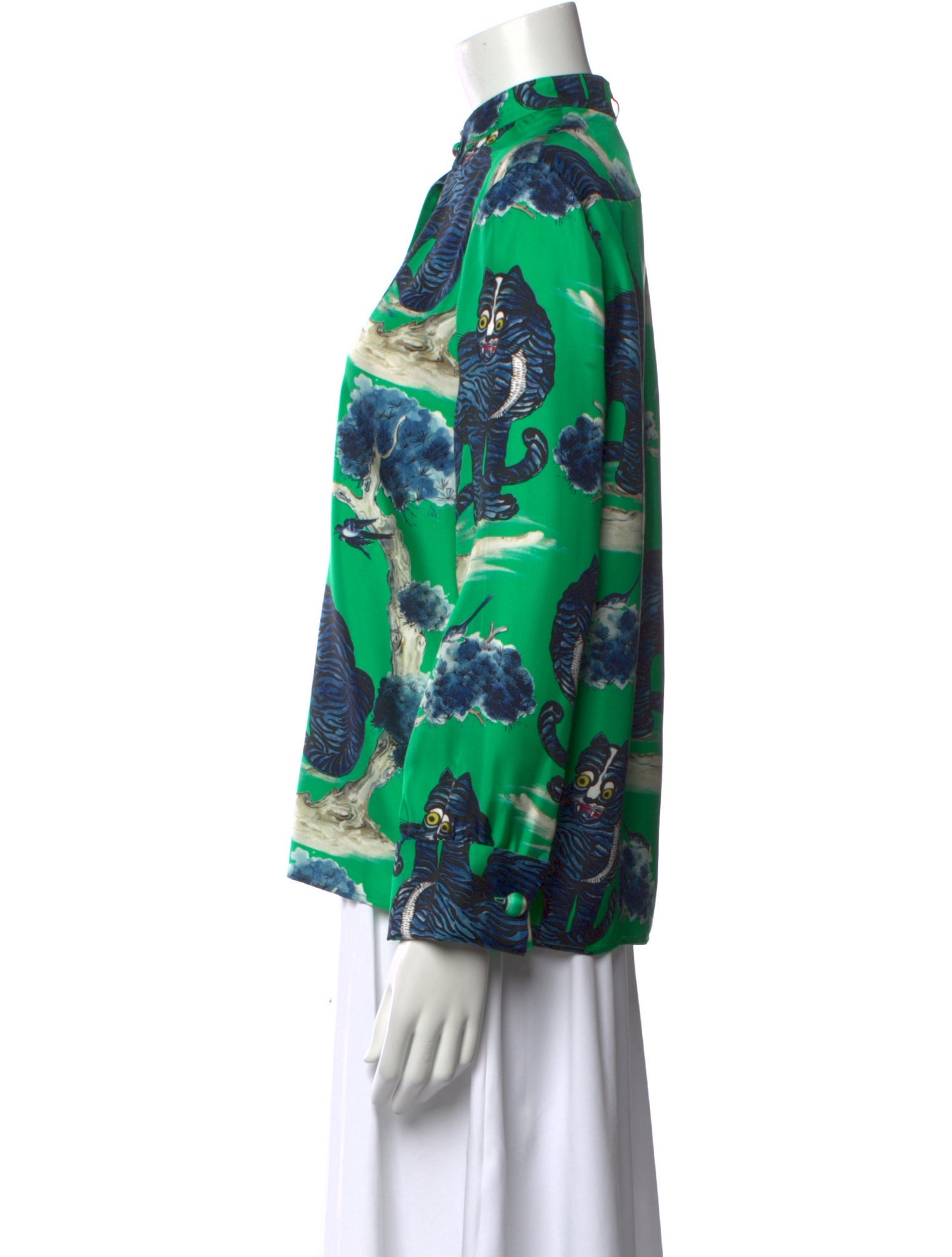 Gucci 2017 Silk Button-Up Top