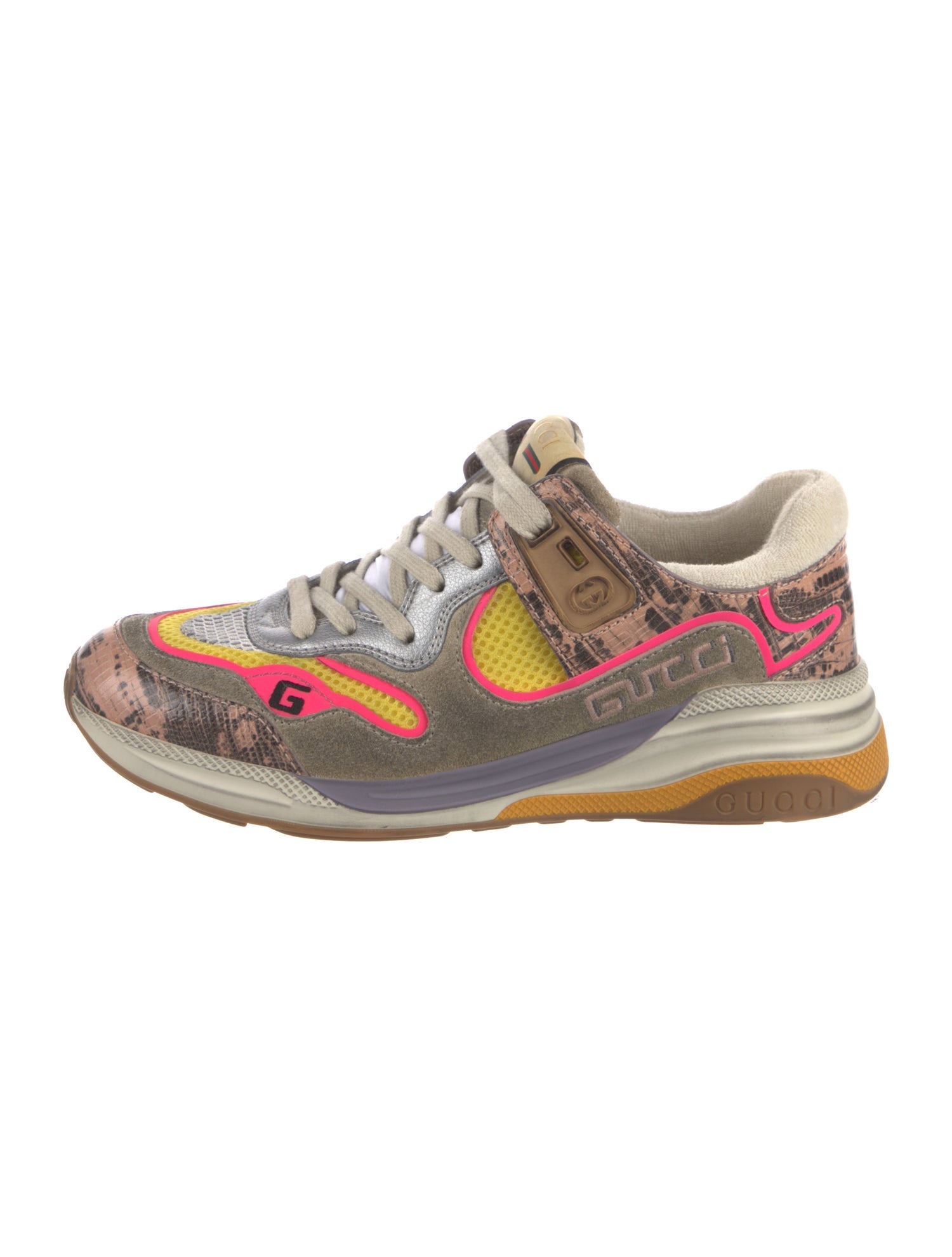 Gucci Interlocking G Logo Leather Sneakers