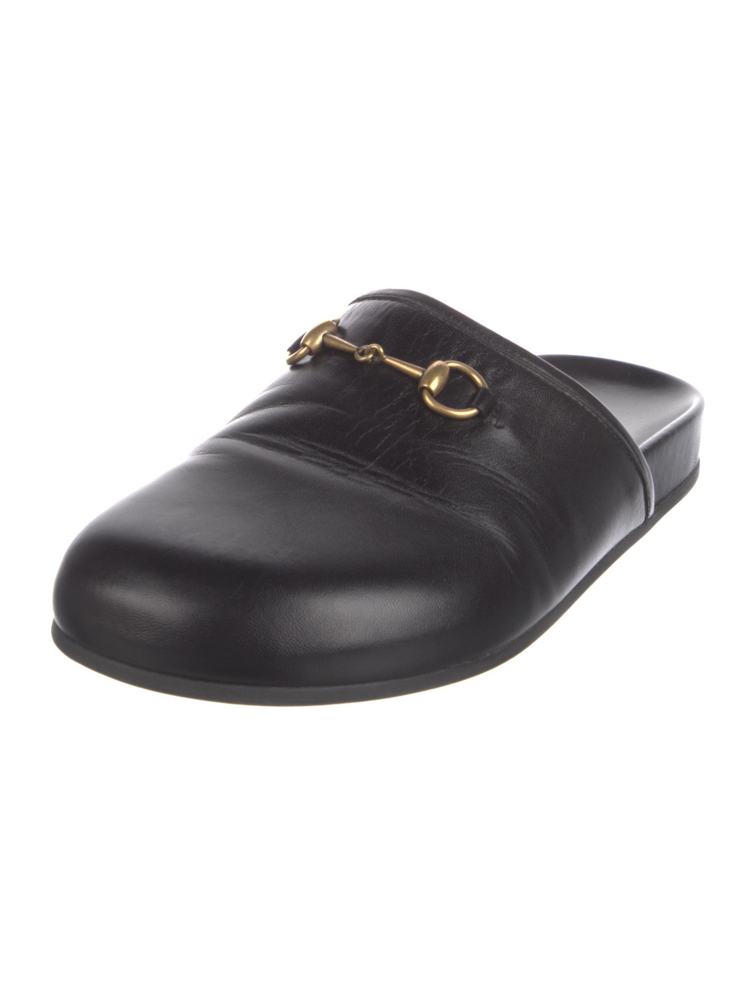 Gucci Horsebit Accent Leather Mules