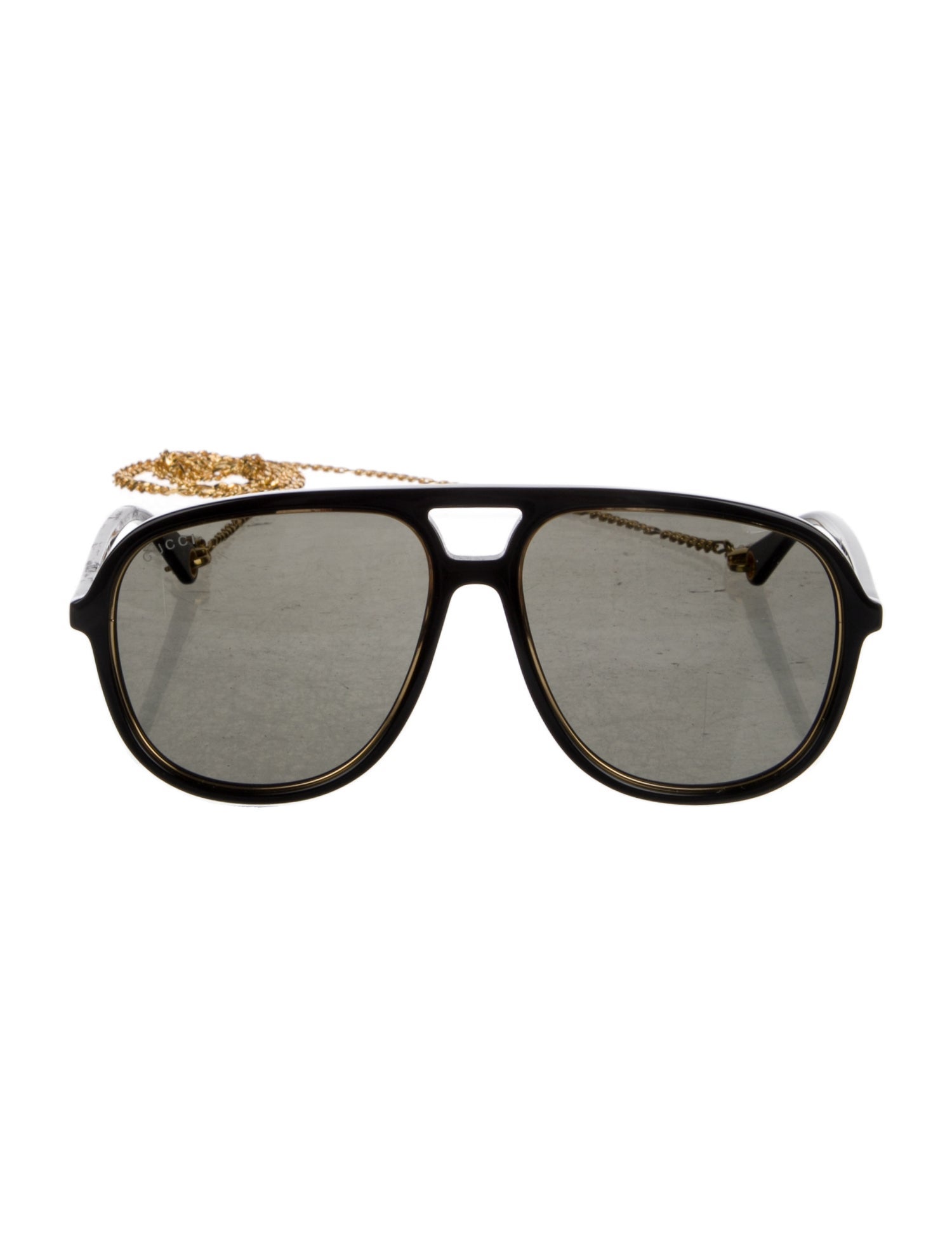 Gucci Web Accent Aviator Sunglasses